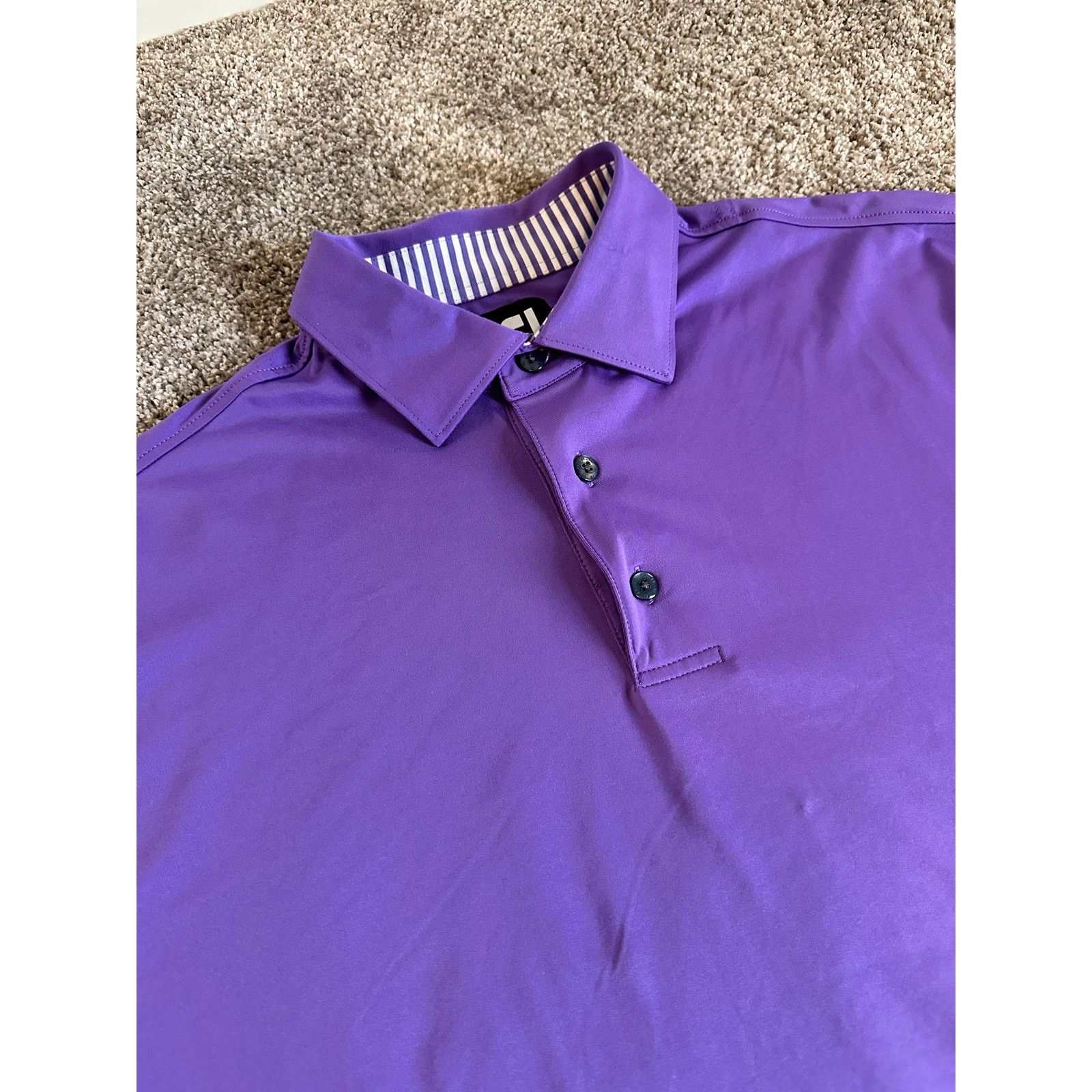 Footjoy FootJoy FJ ProDry Golf Polo Shirt Purple Casual Performance Size US L / EU 52-54 / 3 - 1 Thumbnail