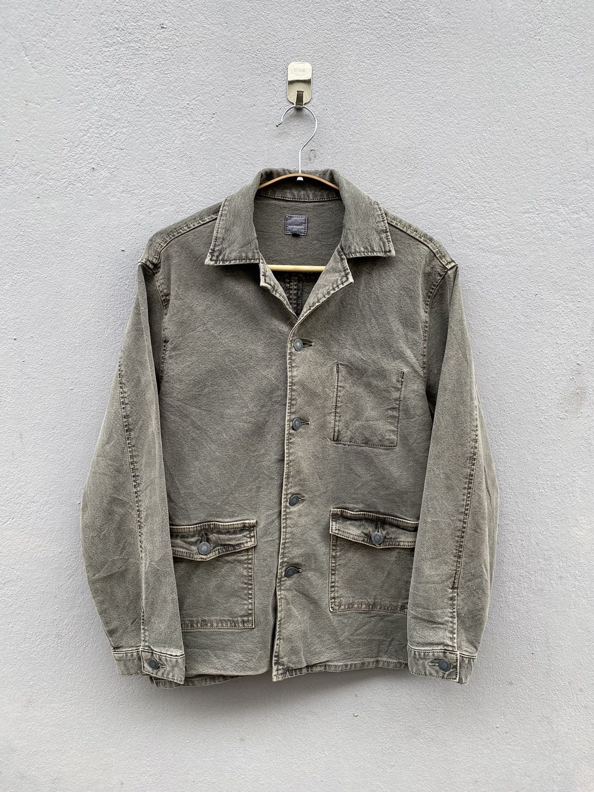 Beauty Beast × Japanese Brand × Vintage Vintage Rare ACOUSTIC Salt & Pepper Duck Chore Jacket Size US S / EU 44-46 / 1 - 1 Thumbnail