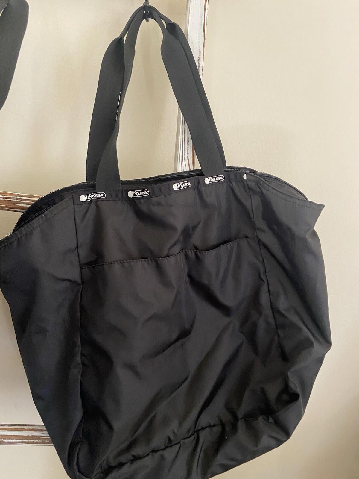 LeSportsac 4piece Lesportsac black nylon tote bags + gray pouch set Size ONE SIZE - 9 Thumbnail