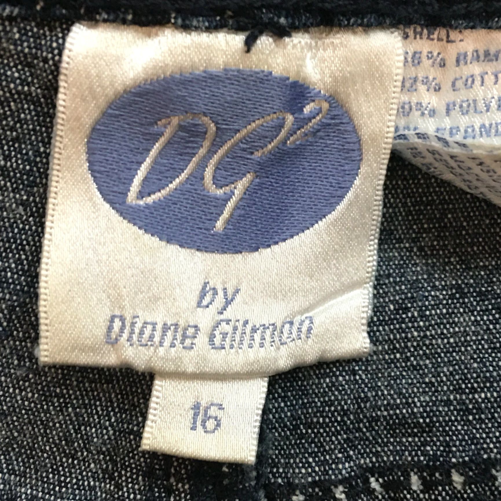 Denime Diane Gilman Wide Leg Jeans Womens Size 16 Blue High Rise Comfort Stretch 40X32 Size 38" / US 16 / IT 52 - 6 Thumbnail