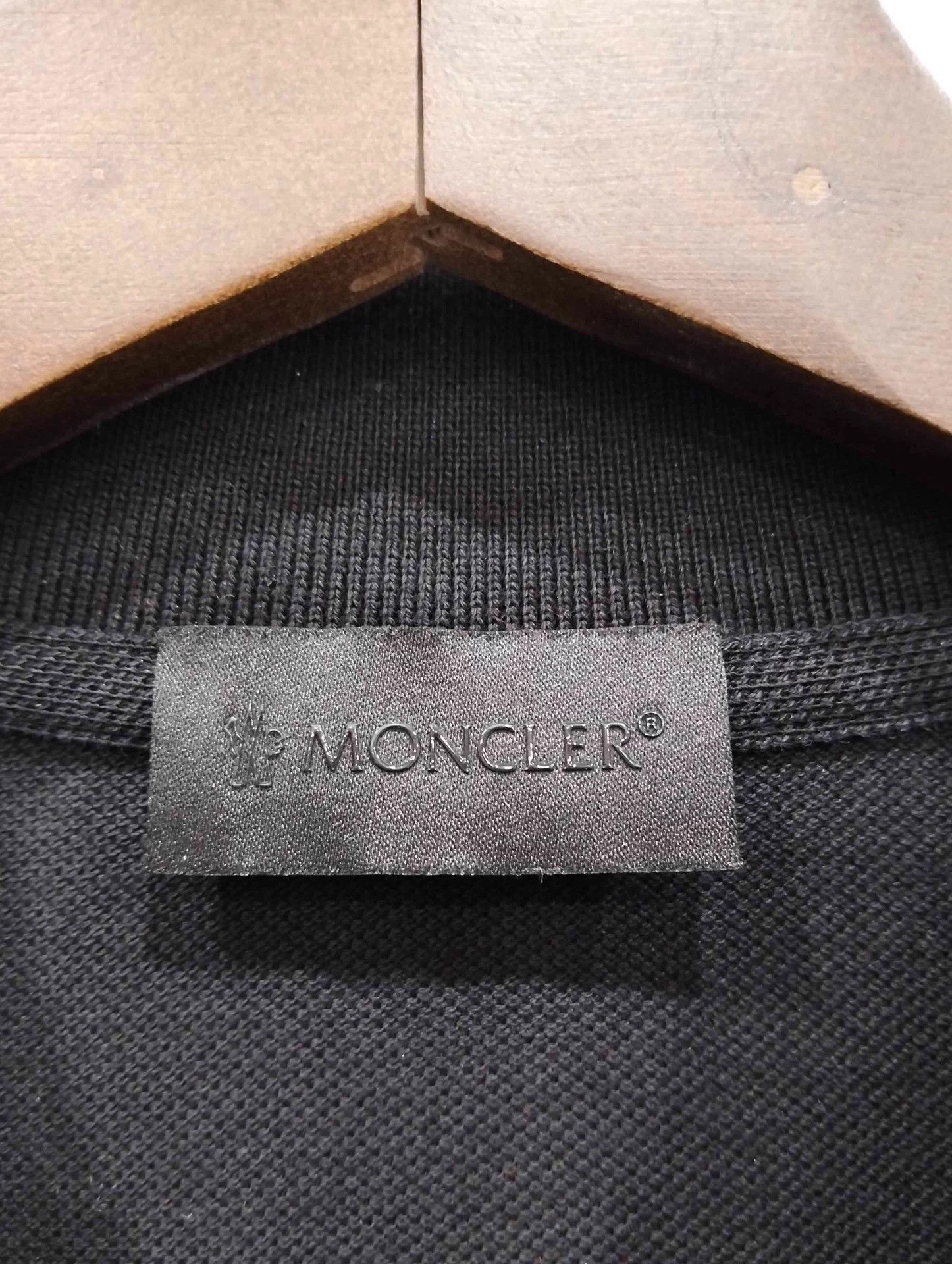 Moncler Moncler Men's Black Short Sleeve Polo Shirt XL Size US XL / EU 56 / 4 - 3 Thumbnail