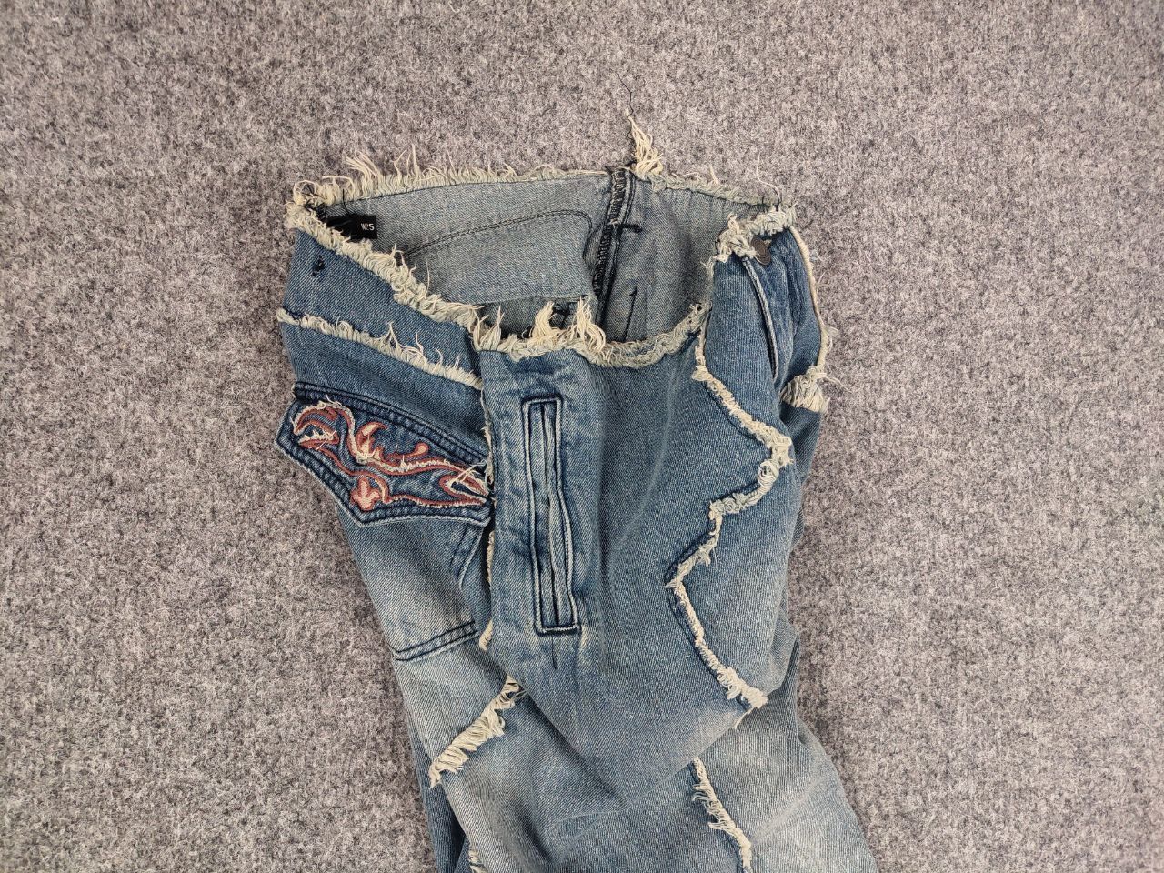 Hysteric Glamour Vtg Hysteric Glamour Style Flared embroidered Denim Jeans Size 25" / US 0 / IT 36 - 13 Thumbnail