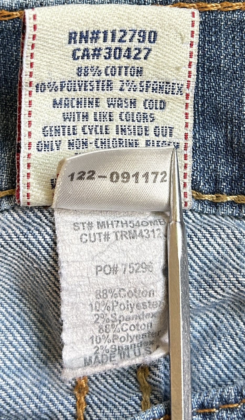 True Religion × Vintage True Religion Blue Zach Relaxed Straight Jeans Size 33x34 Size US 33 - 5 Thumbnail