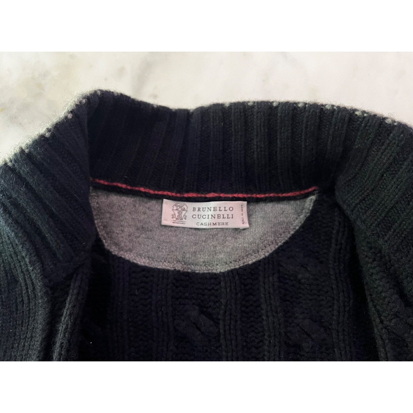 Brunello Cucinelli $3850 Brunello Cucinelli 100% Cashmere Chunky Navy Blue IT50 Size US M / EU 48-50 / 2 - 4 Thumbnail