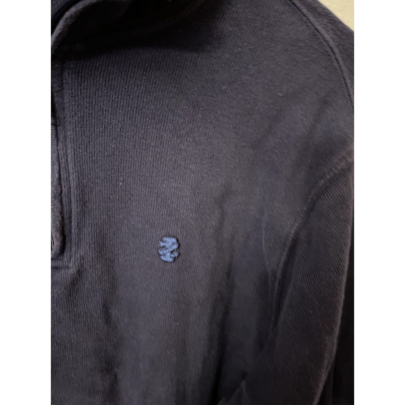 Izod IZOD Pullover Shirt Mens L Navy Blue Long Sleeve Zip 1/4 Navy Blue Size US L / EU 52-54 / 3 - 3 Thumbnail