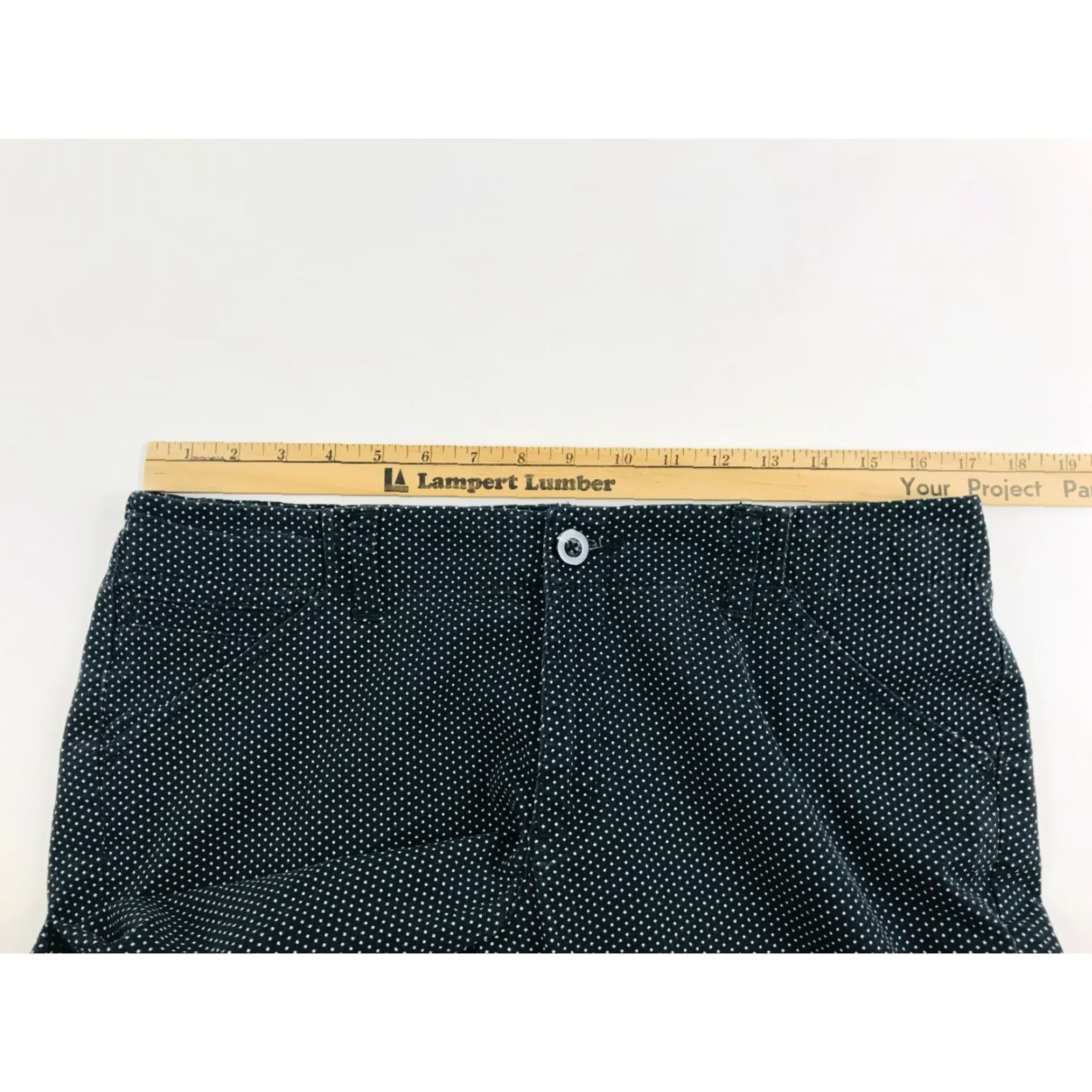 Lee Lee Pants Women's 12 Black Polka Dot Mid Rise Straight Leg Capri Pants Size 34" / US 12 / IT 48 - 3 Thumbnail