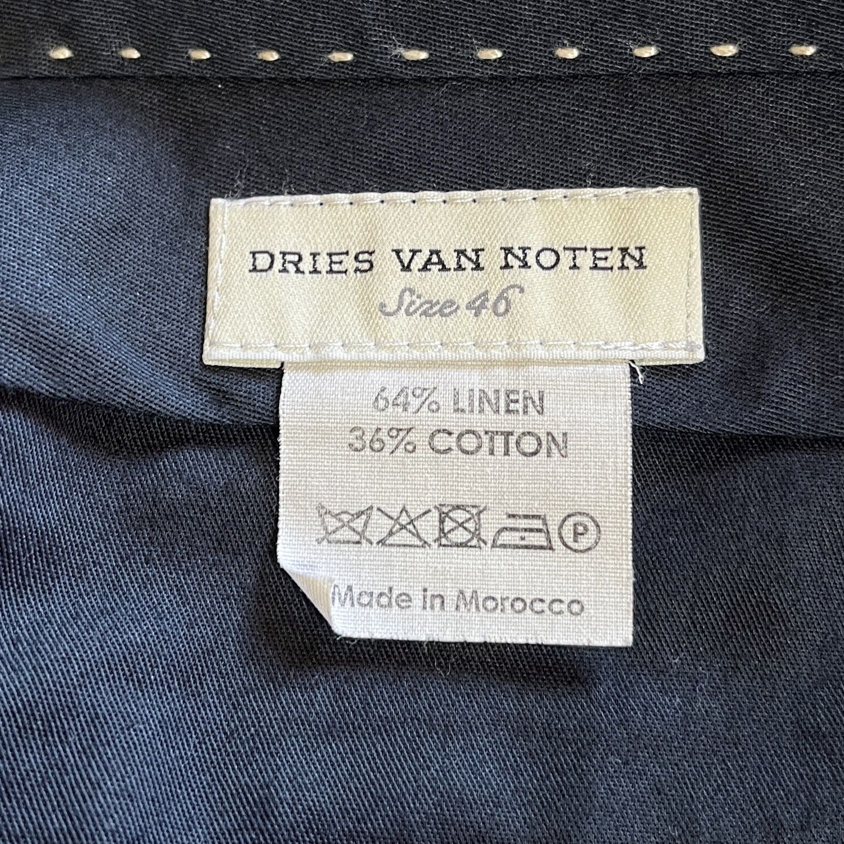 Dries Van Noten Dries Van Noten Linen Cotton Suit Dark Green Tailored Set 46 Size 46R - 7 Thumbnail