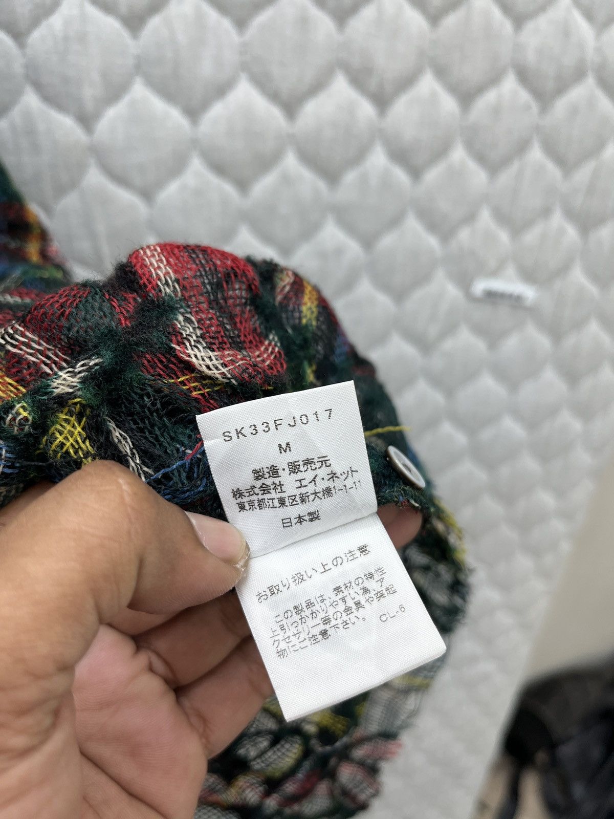 Issey Miyake 🔥🔥VINTAGE ISSEY MIYAKE SUNAO KUWAHARA TARTANWOOL MESH SHIRTS Size M / US 6-8 / IT 42-44 - 11 Thumbnail