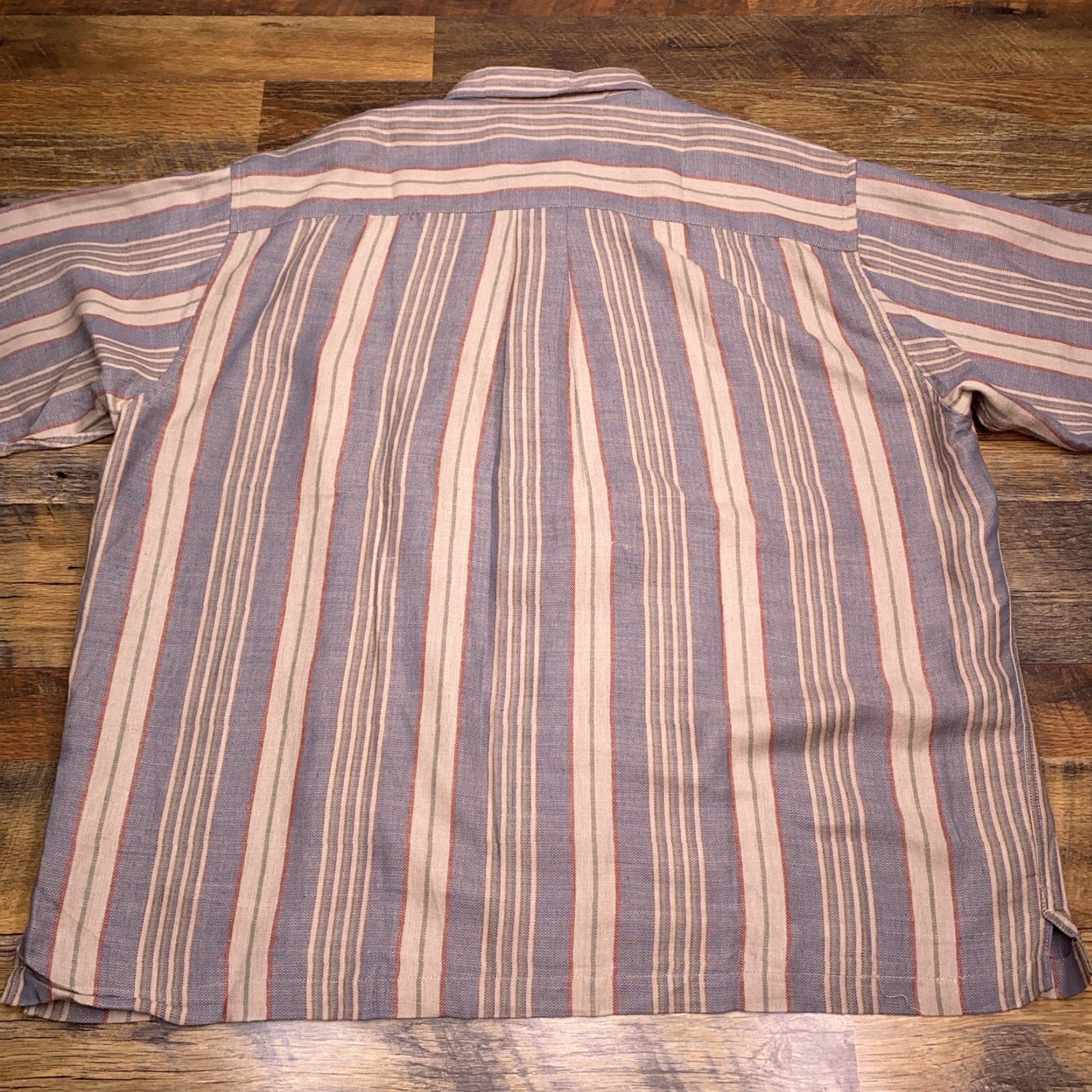 Dockers VINTAGE Dockers Shirt Mens XL Button-Up Linen Herringbone Pocket USA New Size US XL / EU 56 / 4 - 3 Thumbnail