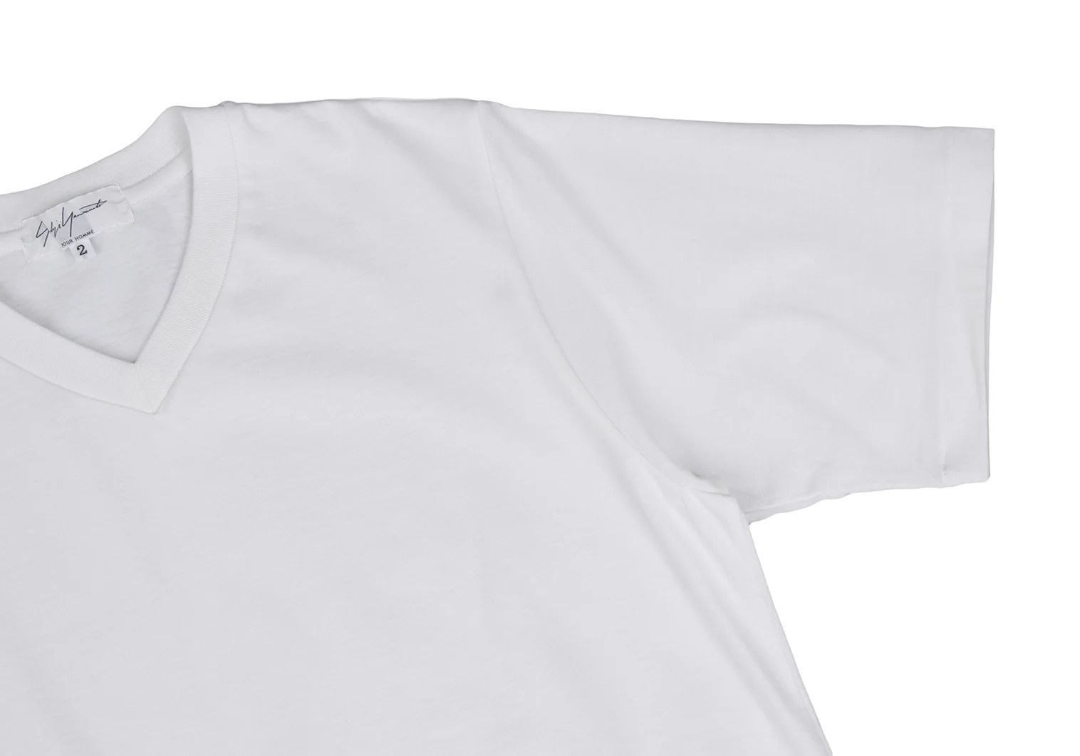 Yohji Yamamoto Yohji Yamamoto Cotton V-Neck T-Shirt White Size US S / EU 44-46 / 1 - 3 Thumbnail