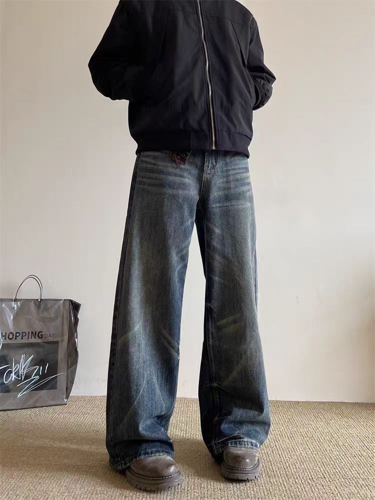 Jean Blue loose-fitting wide-leg jeans Size US 32 / EU 48 - 3 Thumbnail