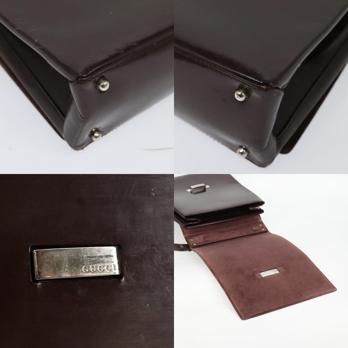 Gucci GUCCI Shoulder Bag Patent Leather Brown Silver 002 2046 002 Size ONE SIZE - 11 Thumbnail