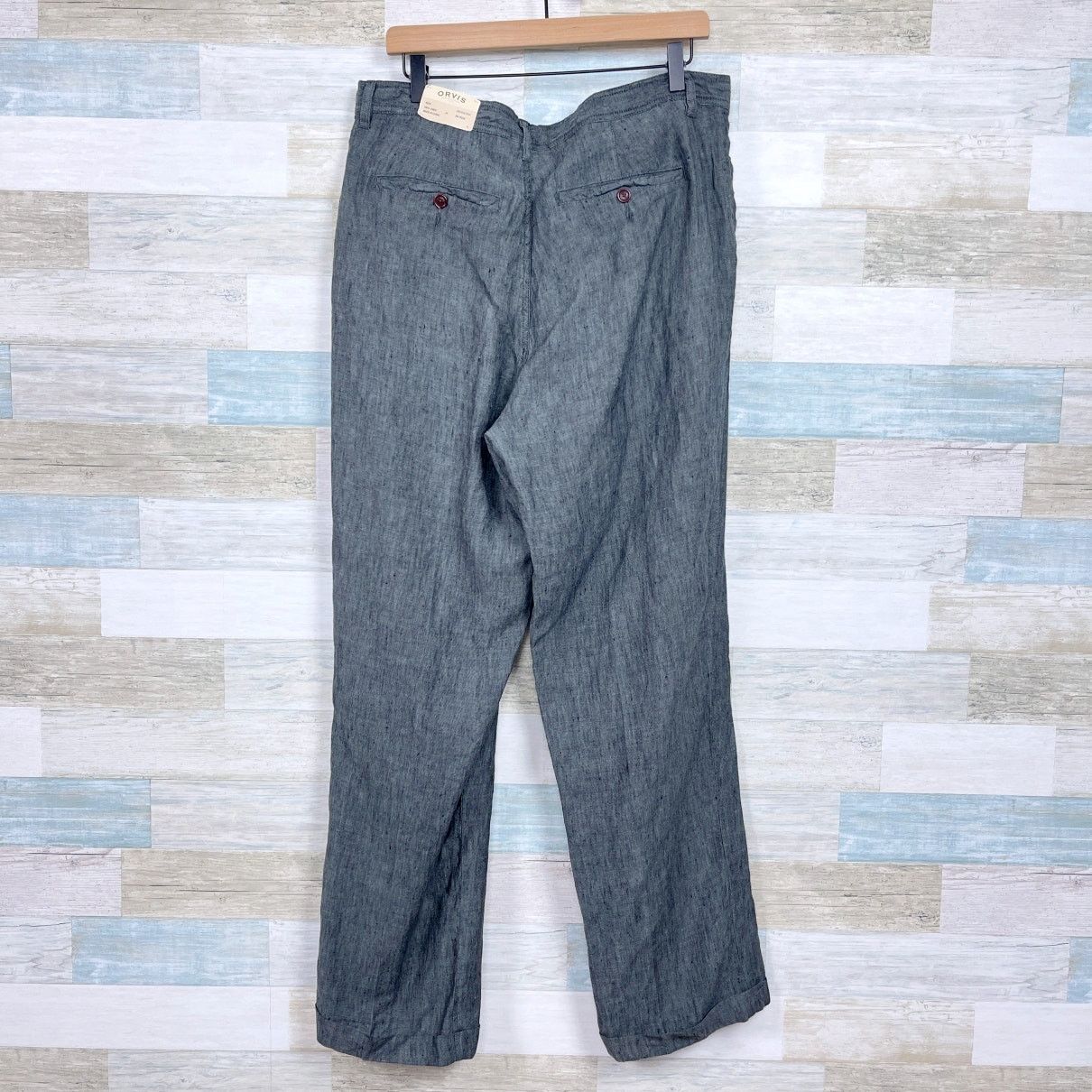 Orvis Linen Walking Pant Gray Lightweight Trouser Mens 34x31