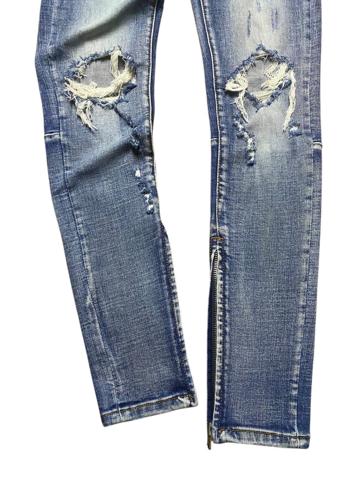 MNML Vintage Japanese Brand MNML Ripped Skinny Jeans Size US 30 / EU 46 - 5 Thumbnail