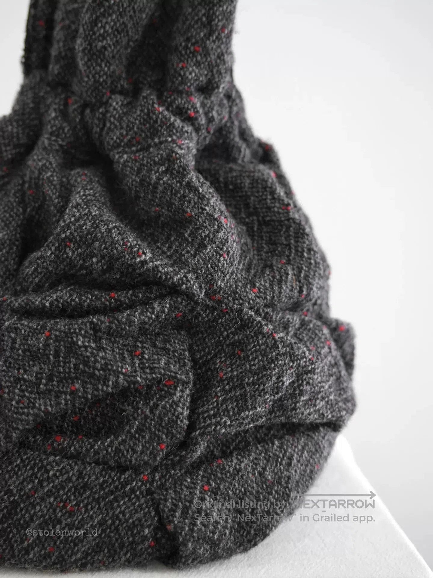 Junya Watanabe charming wool round bag with drawstring. Size ONE SIZE - 2 Thumbnail