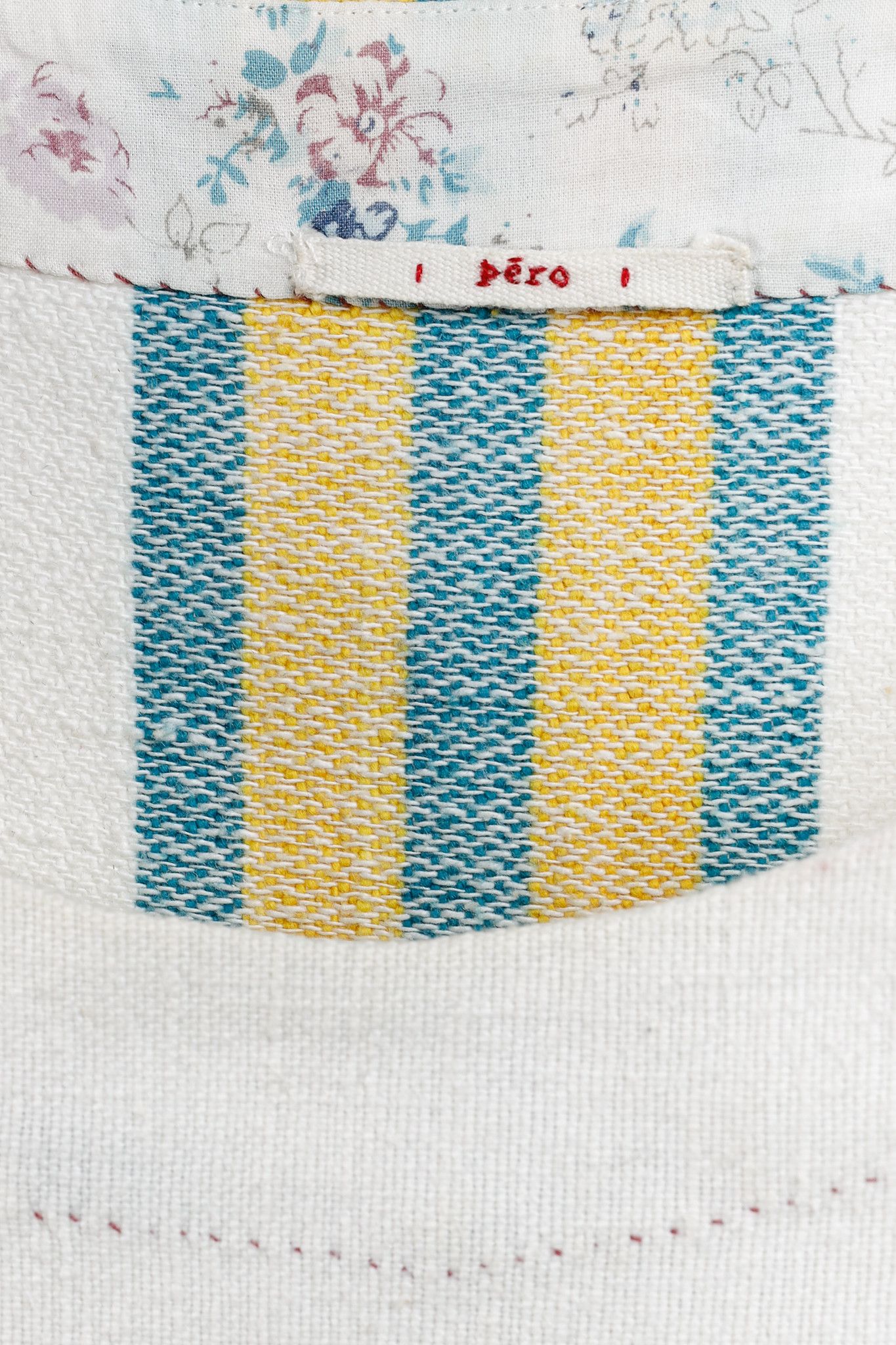 Other Peró Cream Cotton Canvas Floral-Embroidered Drop-Waist Dress Size M / US 6-8 / IT 42-44 - 4 Thumbnail