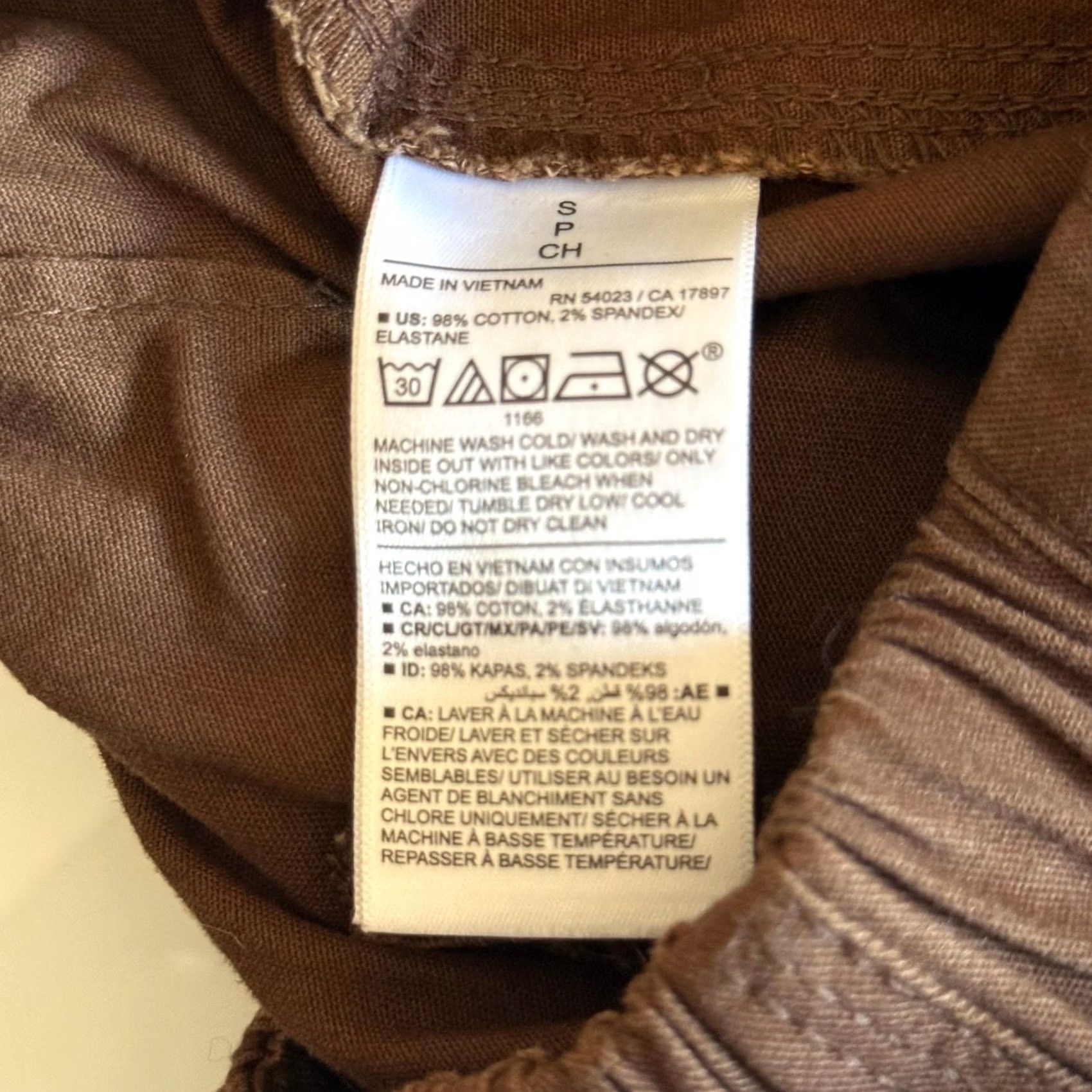 Old Navy Old Navy Easy Chino Brown Espresso Bark High Rise Elastic Back Utility S Womens Size ONE SIZE - 6 Thumbnail