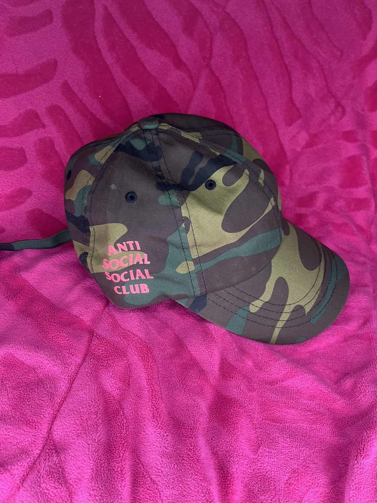 Anti Social Social Club ASSC Logo Camo Pink Logo Adjustable Classic Cap Size ONE SIZE - 1 Thumbnail