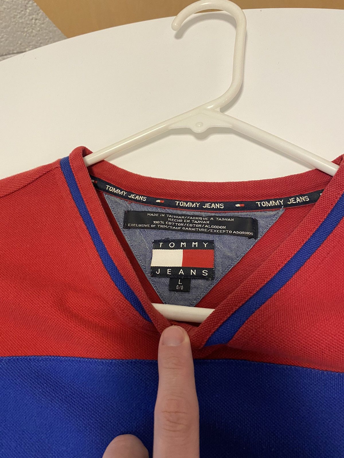 Tommy Hilfiger × Tommy Jeans × Vintage Tommy Jeans Mesh V-neck t-Shirt Men’s Size L Size US L / EU 52-54 / 3 - 5 Thumbnail