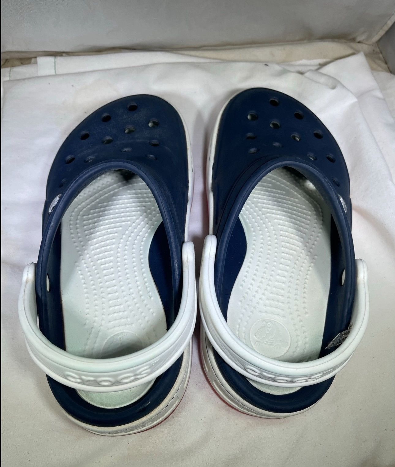 Crocs PreOwned Crocs Blue/White Slip On Sandal Women's 6 Size US 6 / IT 36 - 6 Thumbnail