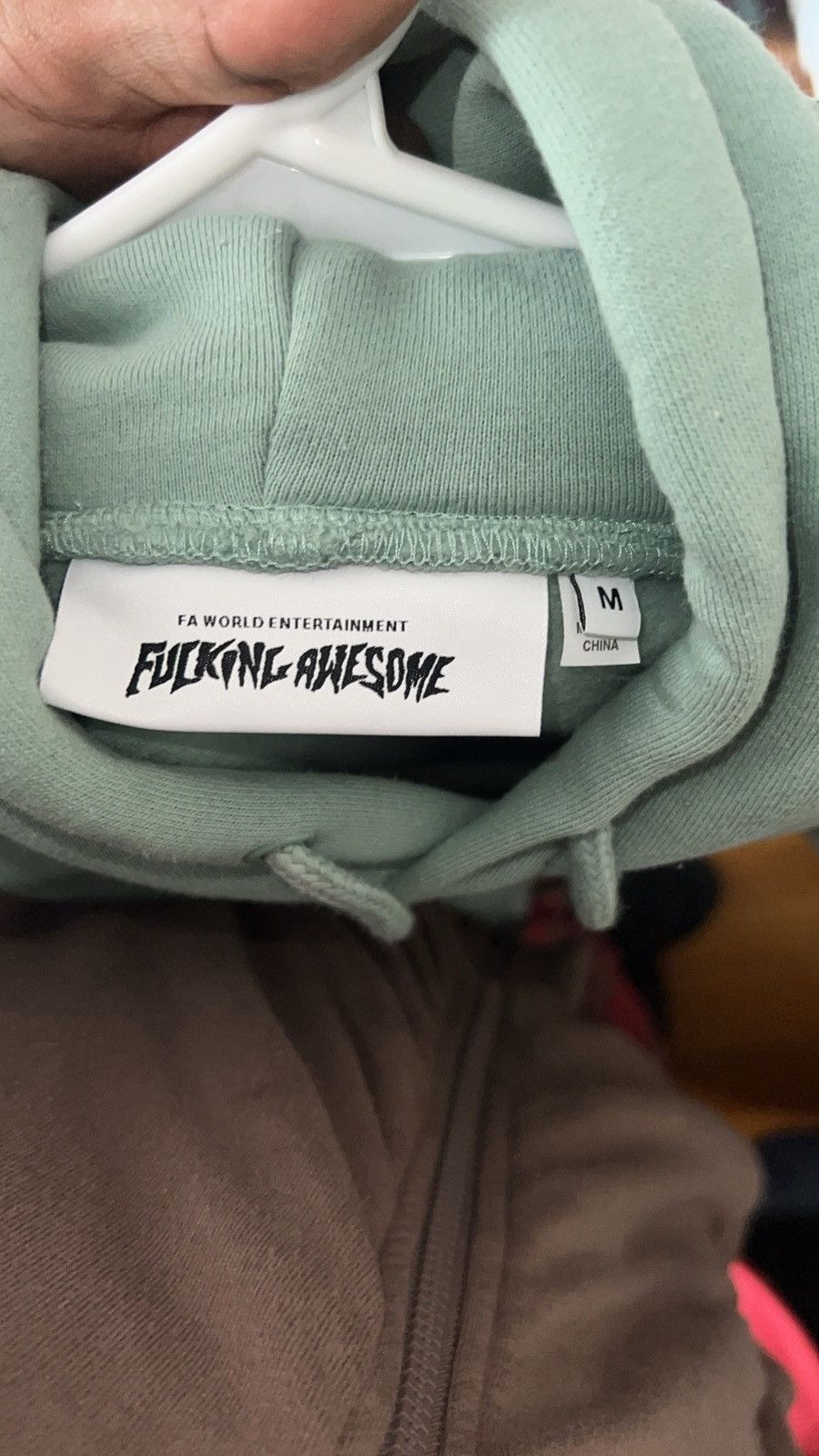 Fucking Awesome Teal FA logo elbow hoodie Size US M / EU 48-50 / 2 - 1 Thumbnail