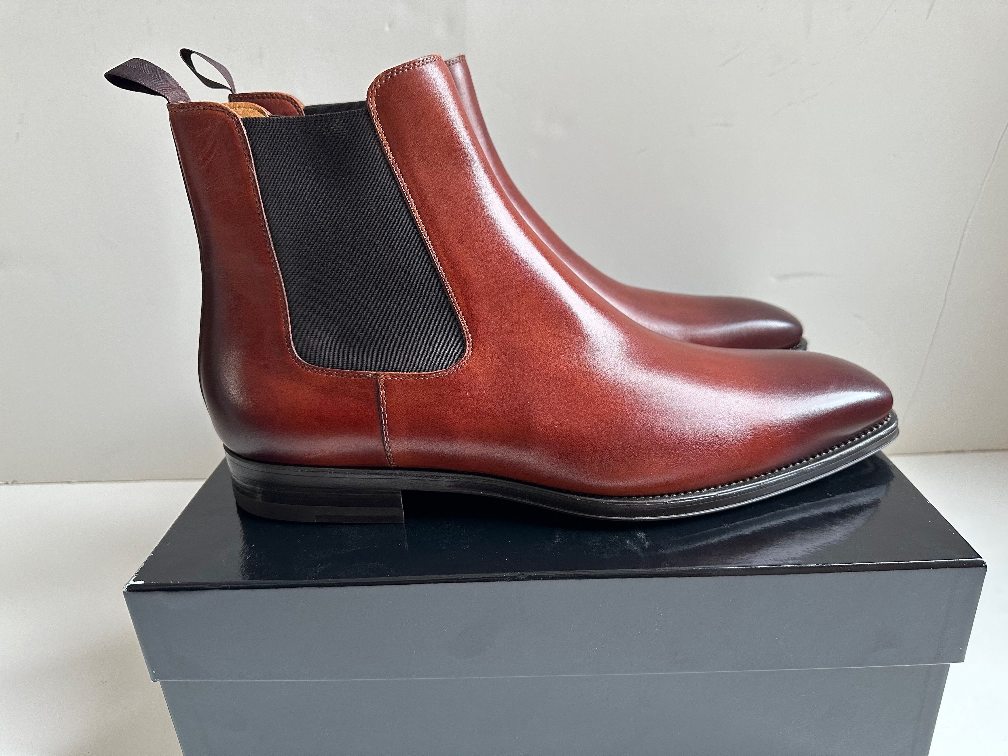 Magnanni Magnanni Burlo Chelsea Boots (24199) - Cognac - 14D (NIB) Size US 14 / EU 47 - 4 Thumbnail