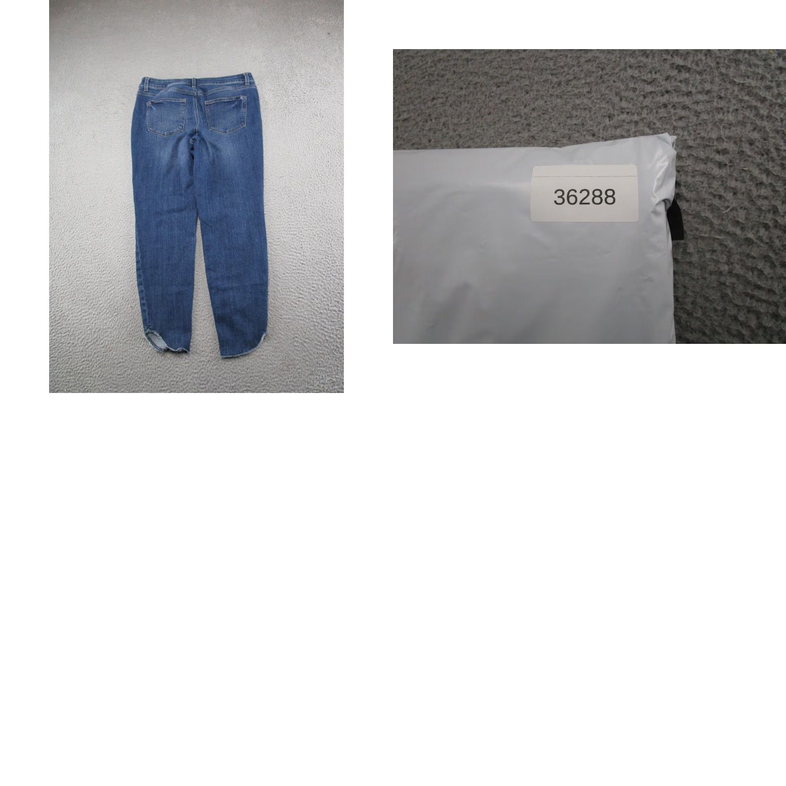 Vintage Maurices High Rise Denim Jeans Size L Regular Blue Stretch Ankle Distressed 5-Pocket Womens Jeans Size 36" / US 14 / IT 50 - 9 Thumbnail