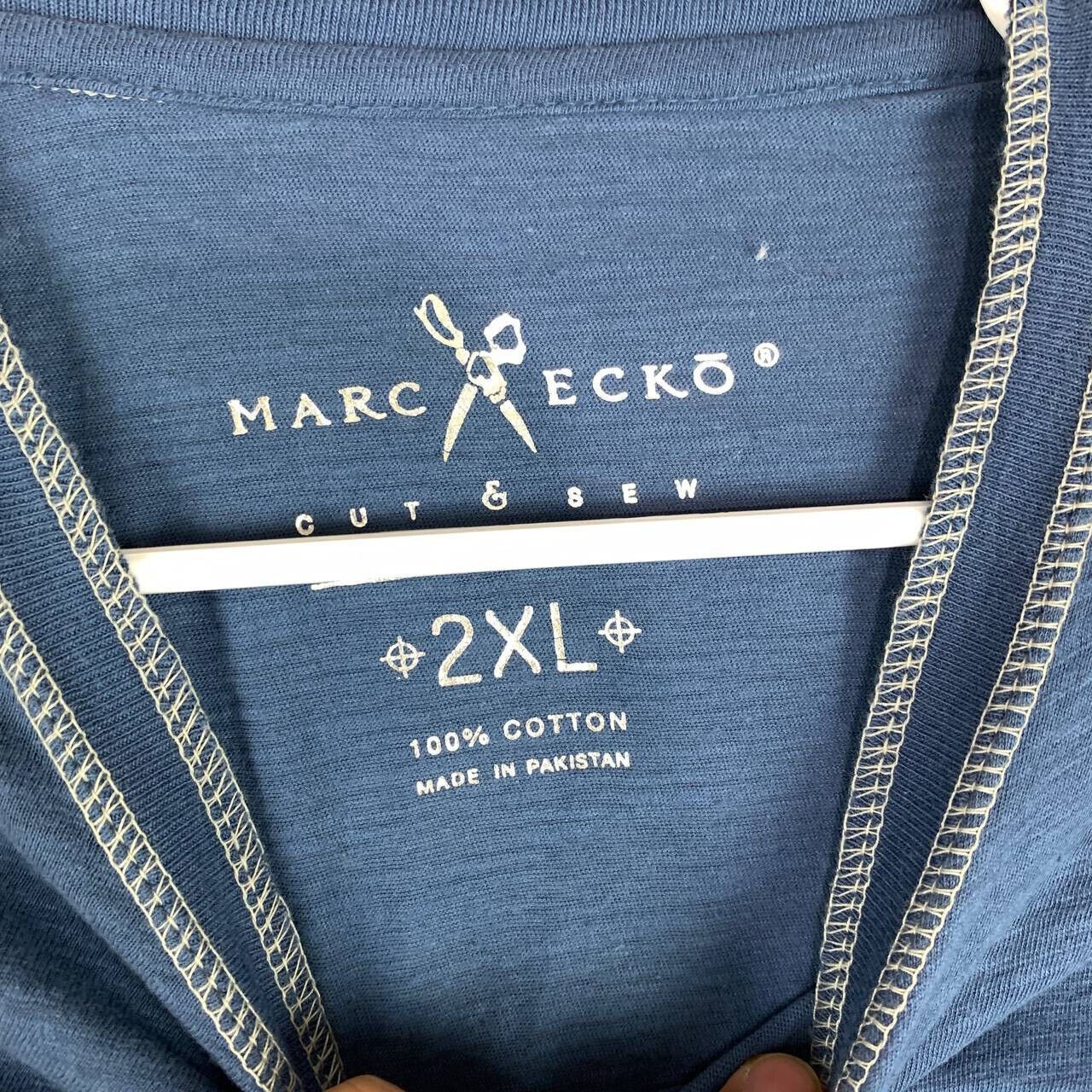 Marc Ecko Marc Ecko 2XL Blue Polo Long Sleeve Shirt Men Size US XXL / EU 58 / 5 - 3 Thumbnail