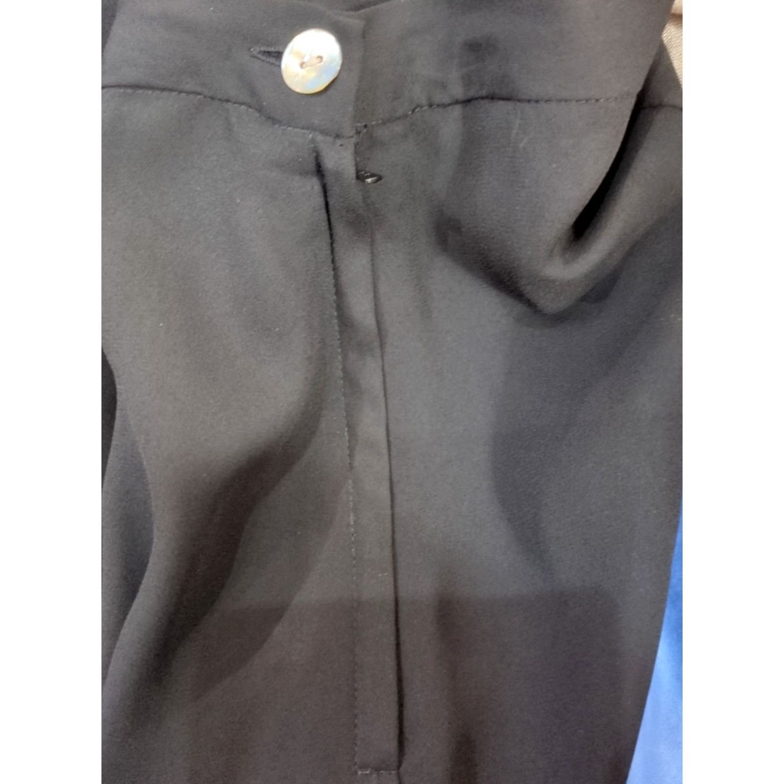 Vintage First Issue Skirt Womens 12 Black Long Side Zip Embroidery Flowers Size 34" / US 12 / IT 48 - 6 Thumbnail
