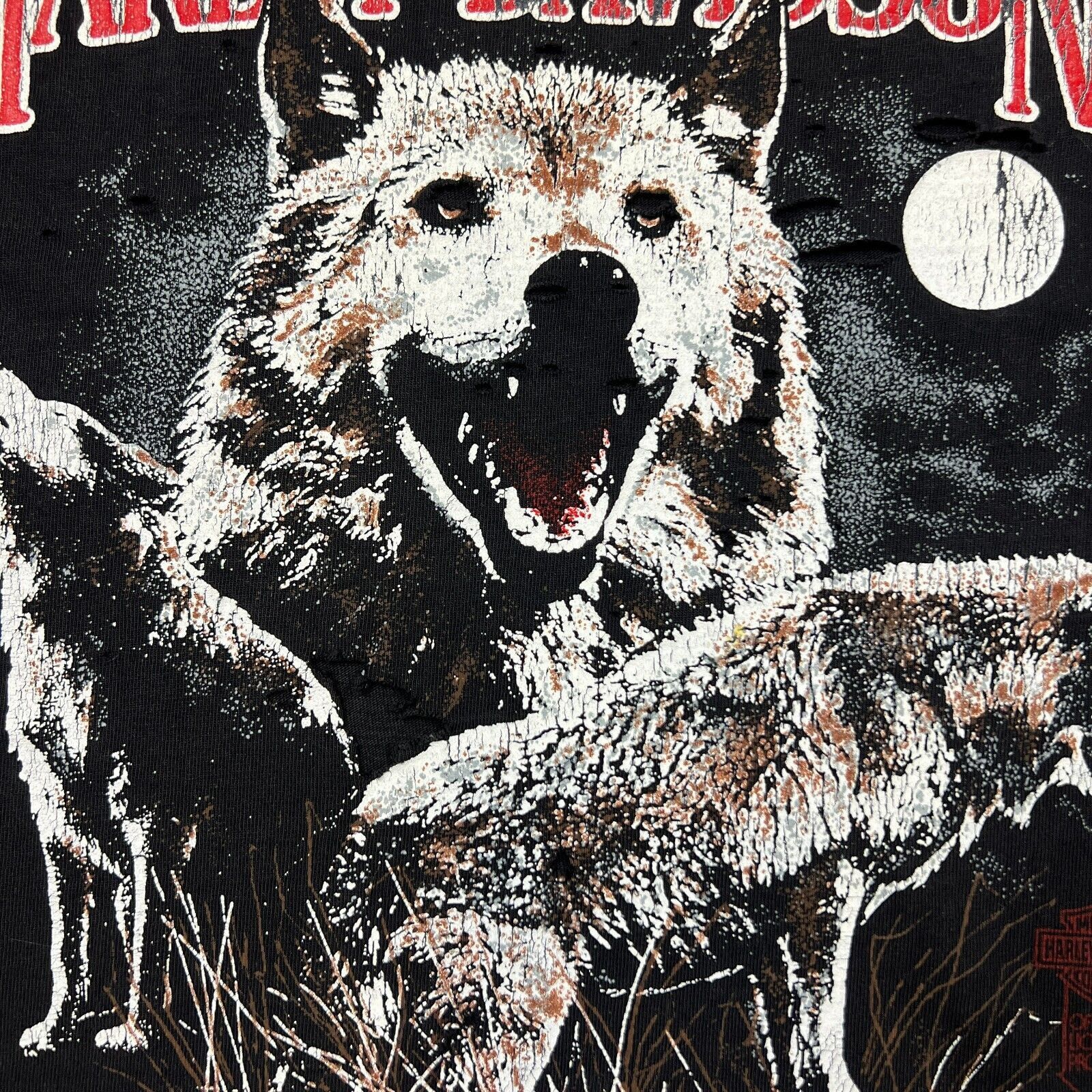 Harley Davidson × Vintage VTG 90s Harley Davidson Shirt Large Run In Wild Thrashed Tee Size US L / EU 52-54 / 3 - 4 Thumbnail