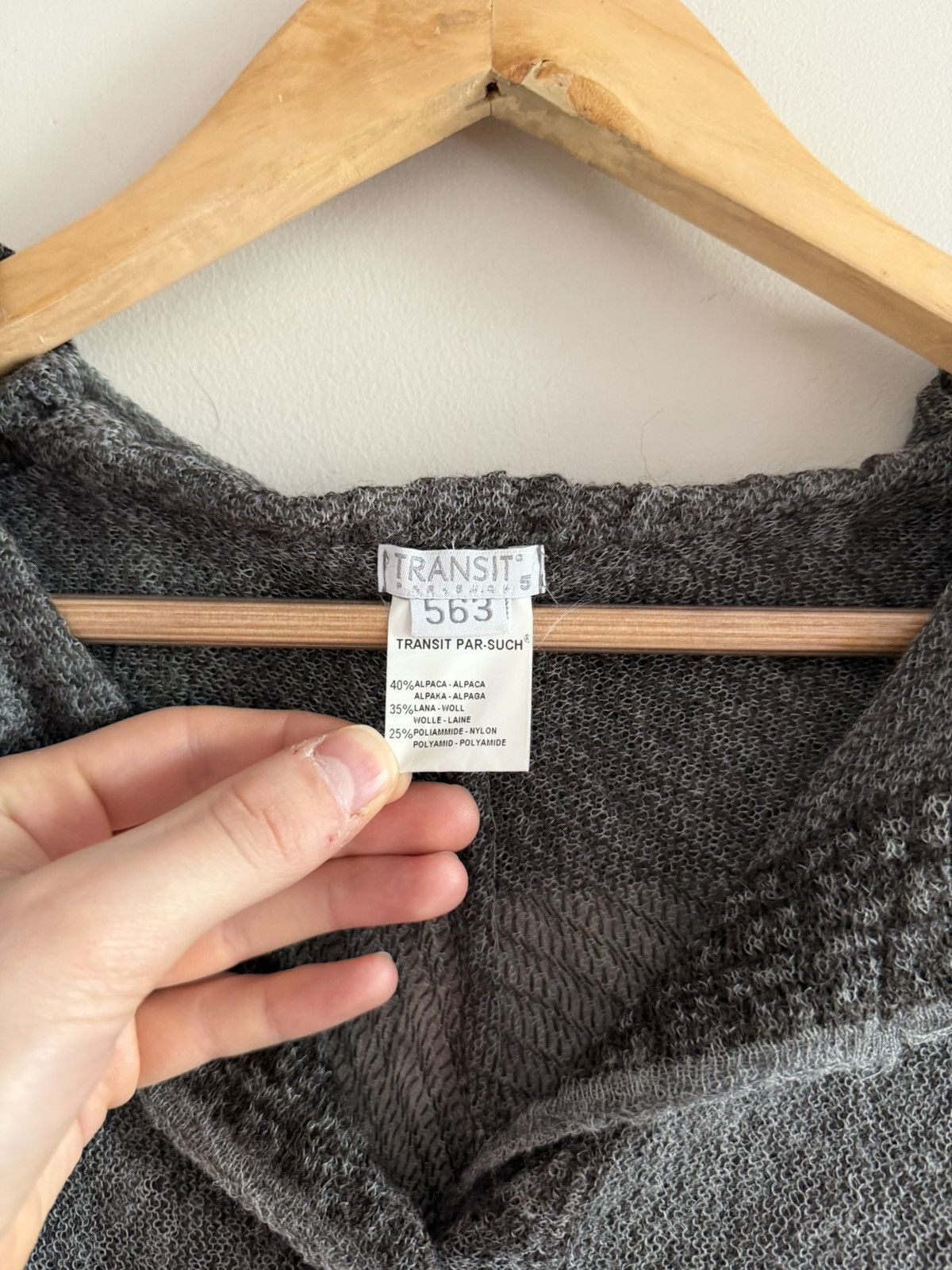 Transit Transit Alpaca Wool Cardigan Floral Knit Grey Size XL / US 12-14 / IT 48-50 - 2 Thumbnail