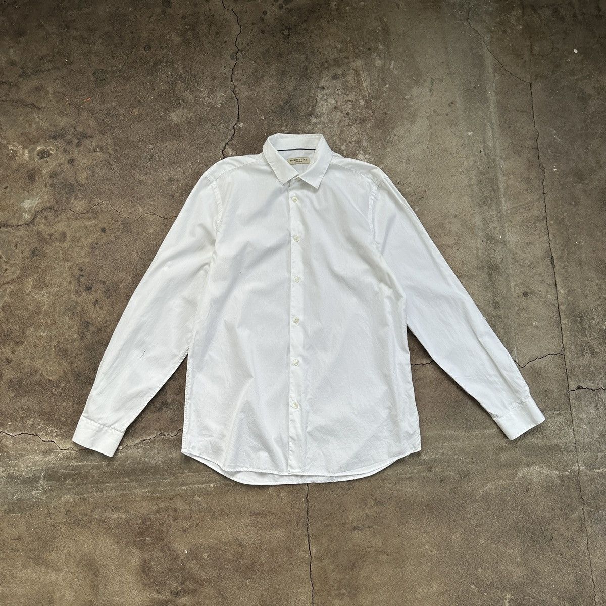 Burberry Burberry White Button Ups Shirt Size US L / EU 52-54 / 3 - 1 Thumbnail