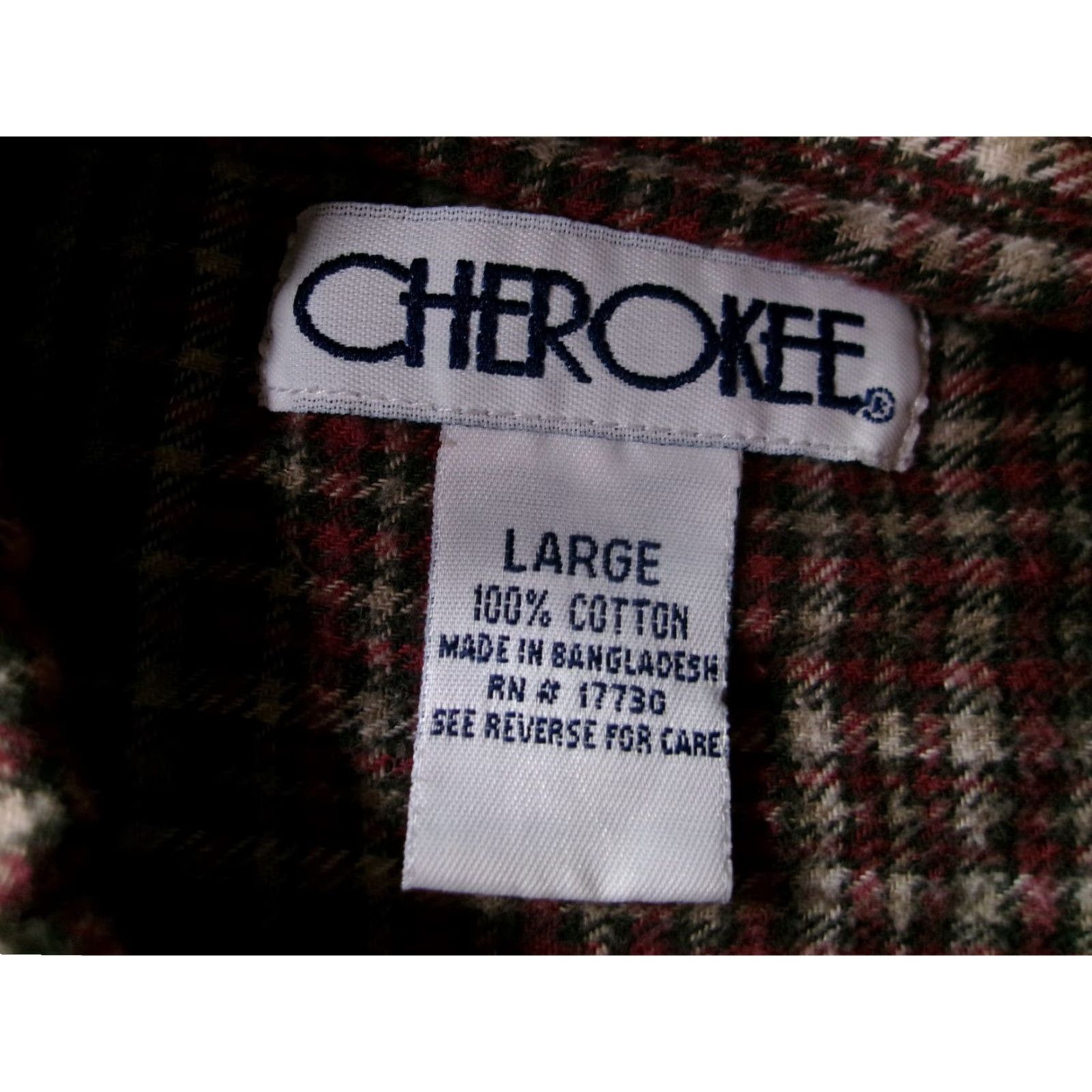 Cherokee Cherokee Shirt Men Large Burgundy Plaid Flannel Casual Rustic Outdoor Classic Size US L / EU 52-54 / 3 - 6 Thumbnail