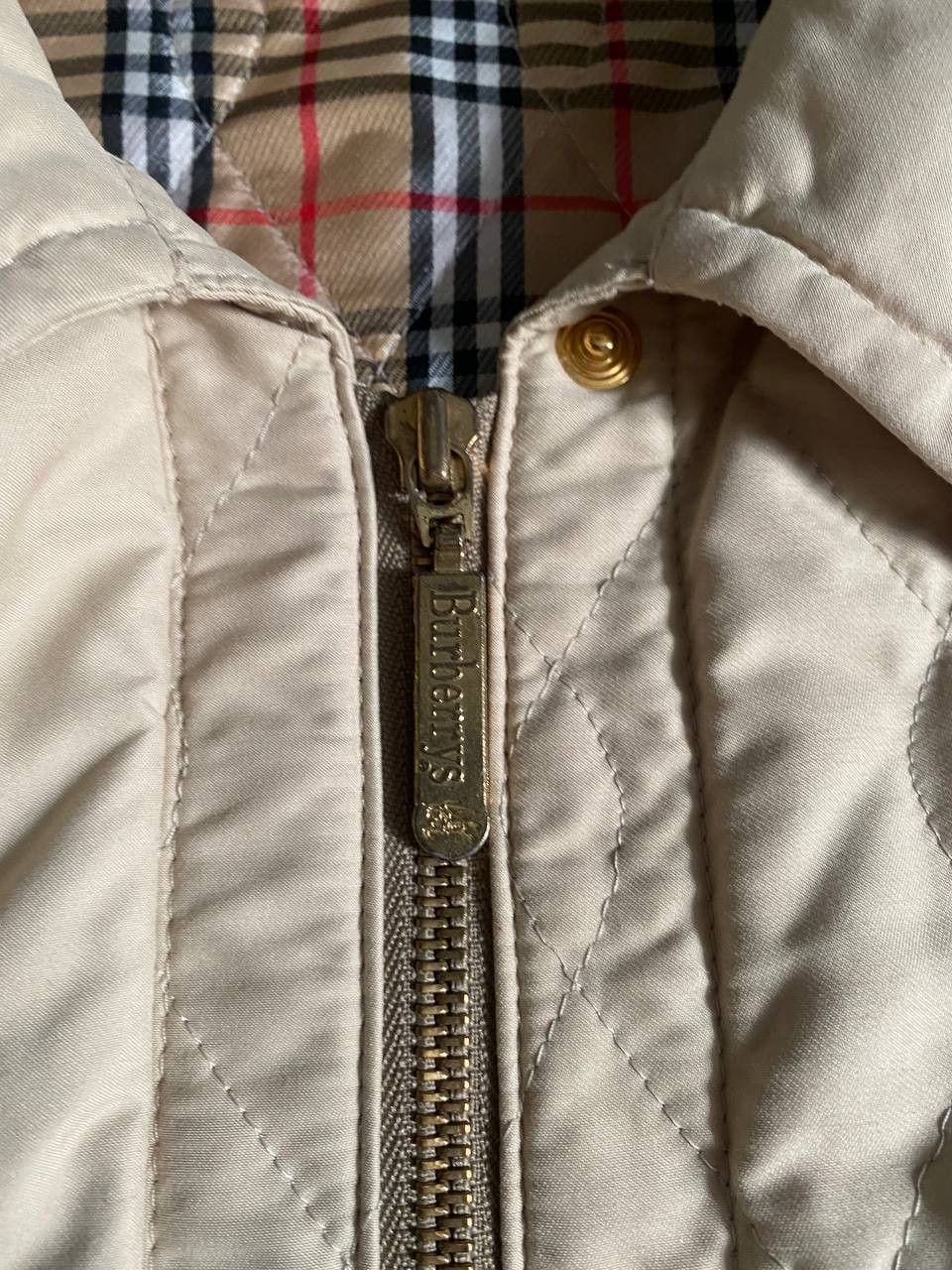 Burberry × Vintage Burberry Vintage Quilted Nova Check Jacket Size US L / EU 52-54 / 3 - 8 Thumbnail