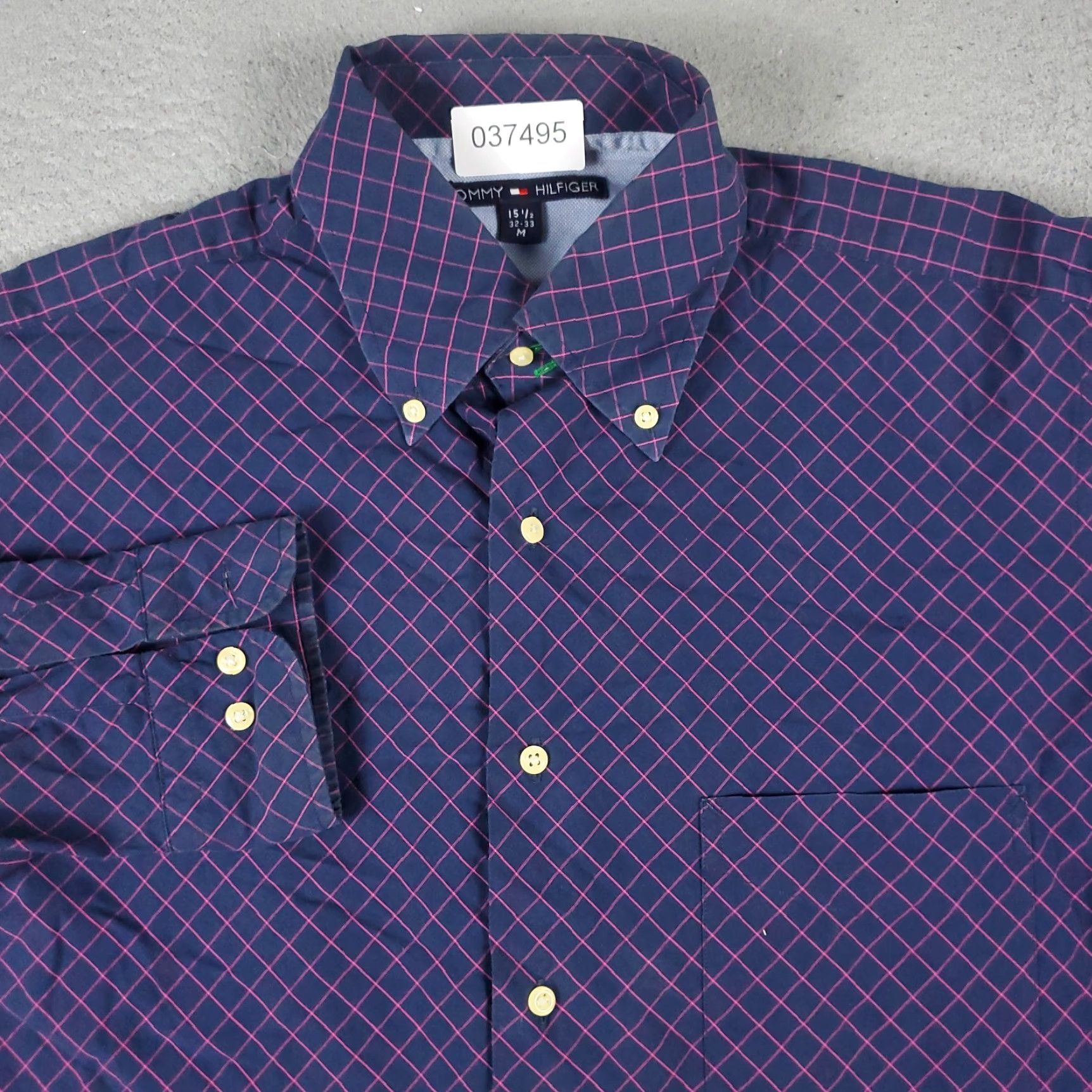 Tommy Hilfiger Tommy Hilfiger Button-Up Shirt Mens Medium Blue Check Long Sleeve Casual Size US M / EU 48-50 / 2 - 2 Thumbnail