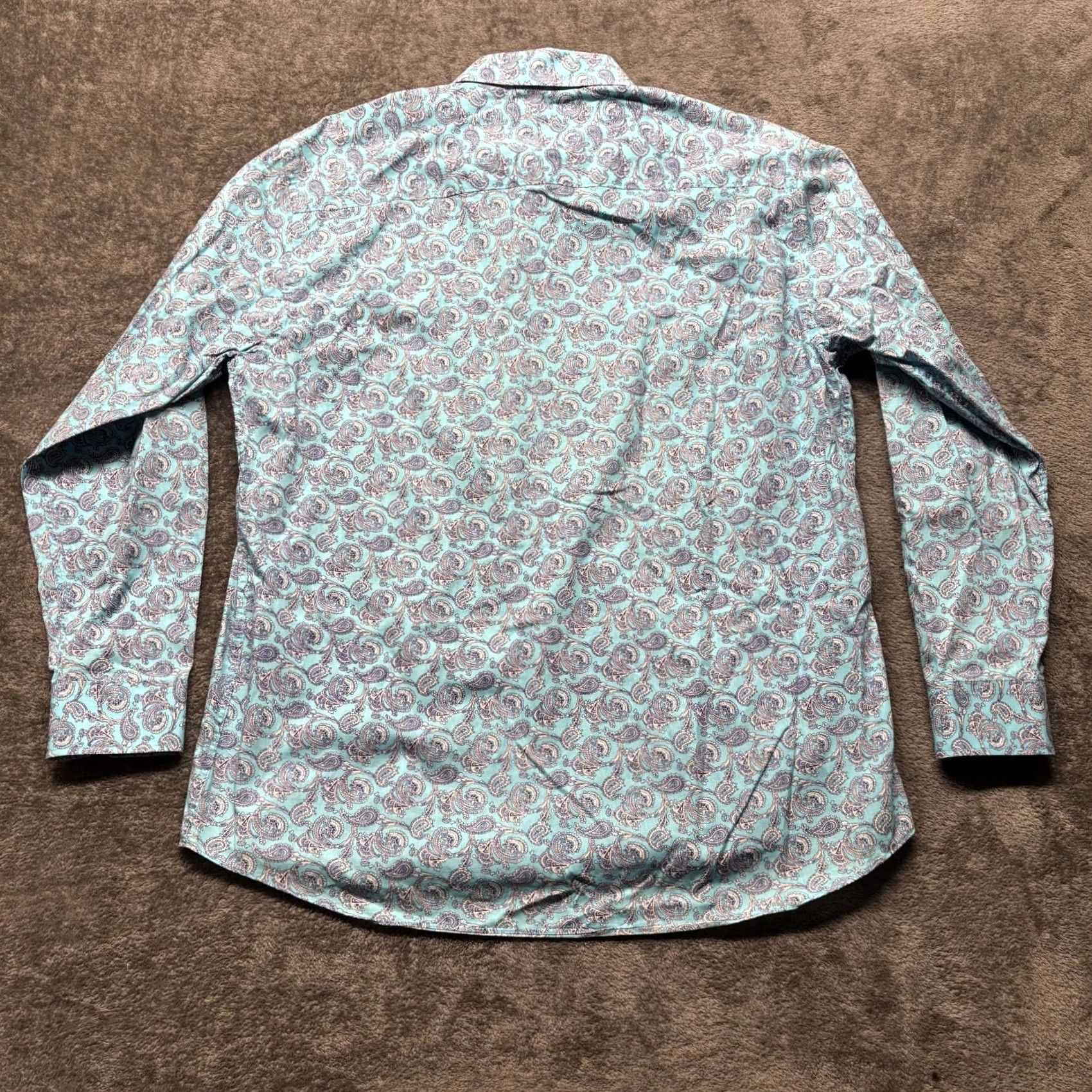 Vintage Alan Flusser Shirt Mens Large Blue Paisley Button Up Long Sleeve Preppy Classic Size US L / EU 52-54 / 3 - 7 Thumbnail