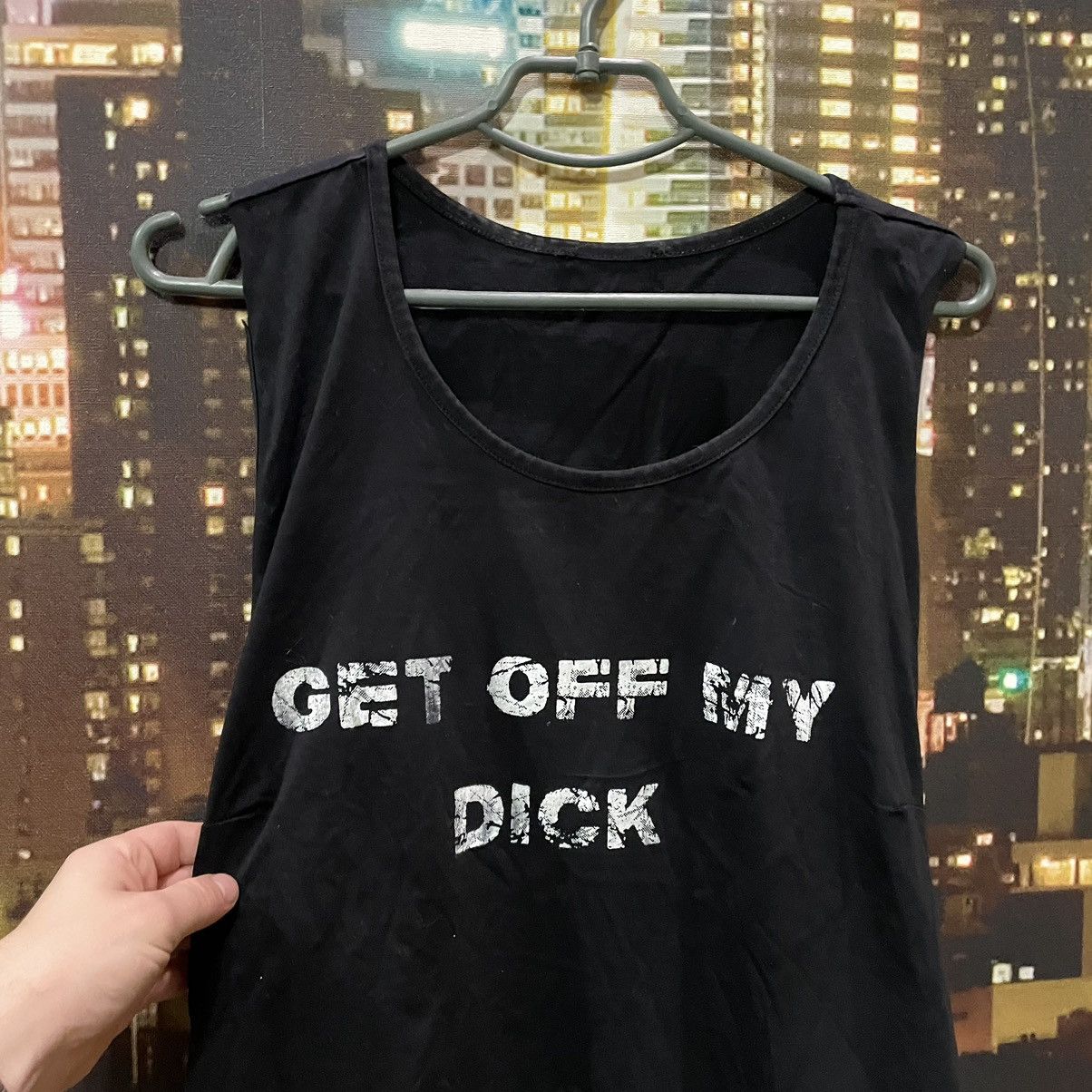 Band Tees OPIUM TANK TOP HUMOR GET OFF MY DICK PENIS FADE PORNO STAR Size US L / EU 52-54 / 3 - 3 Thumbnail