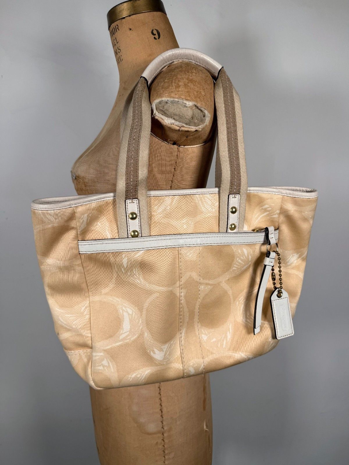 Coach Y2K Coach Signature Yellow Scribble Monogram Tote Bag Size ONE SIZE - 1 Thumbnail