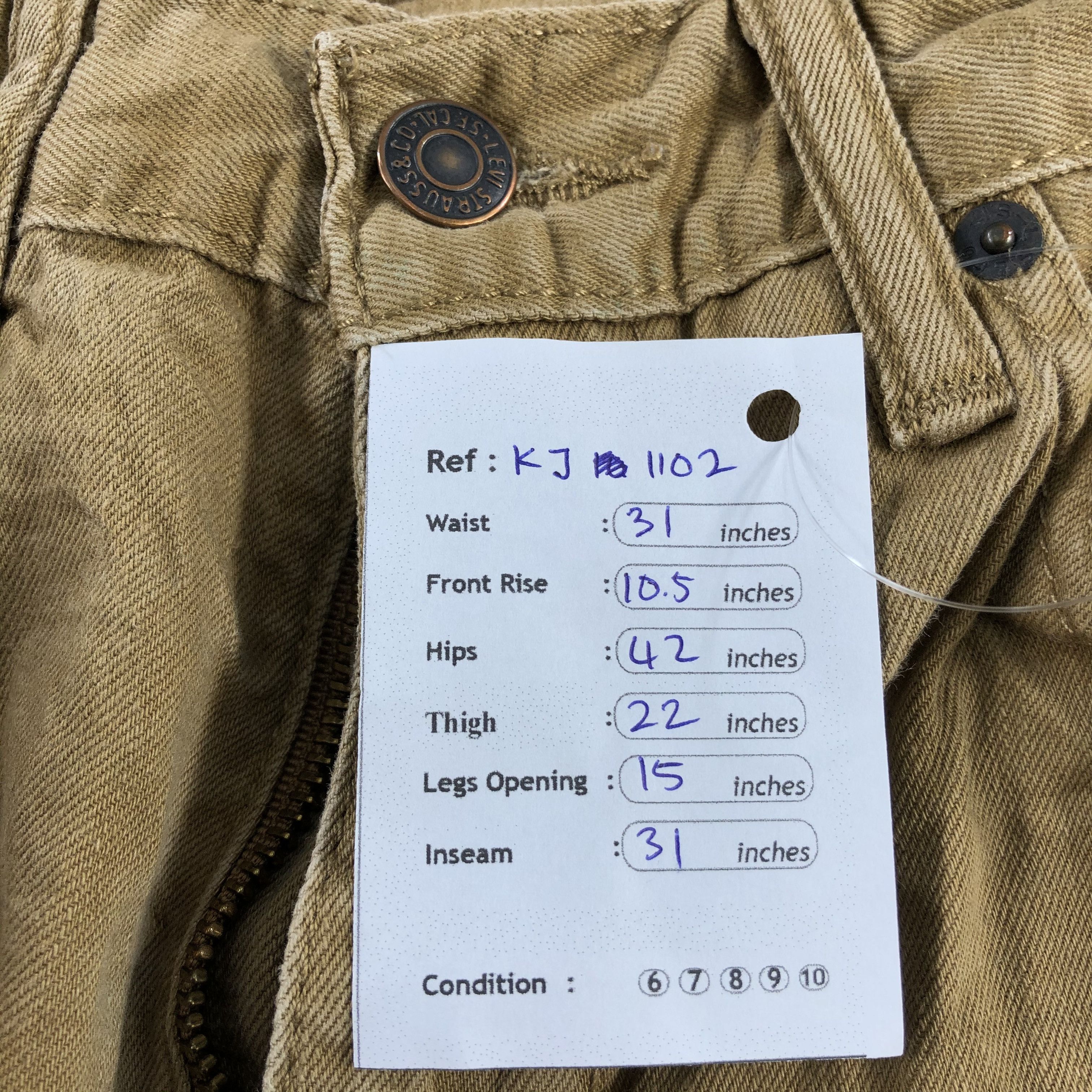 Levi's Vintage Levis 505 Jeans Earth Tone Denim KJ1102 Size US 30 / EU 46 - 15 Thumbnail