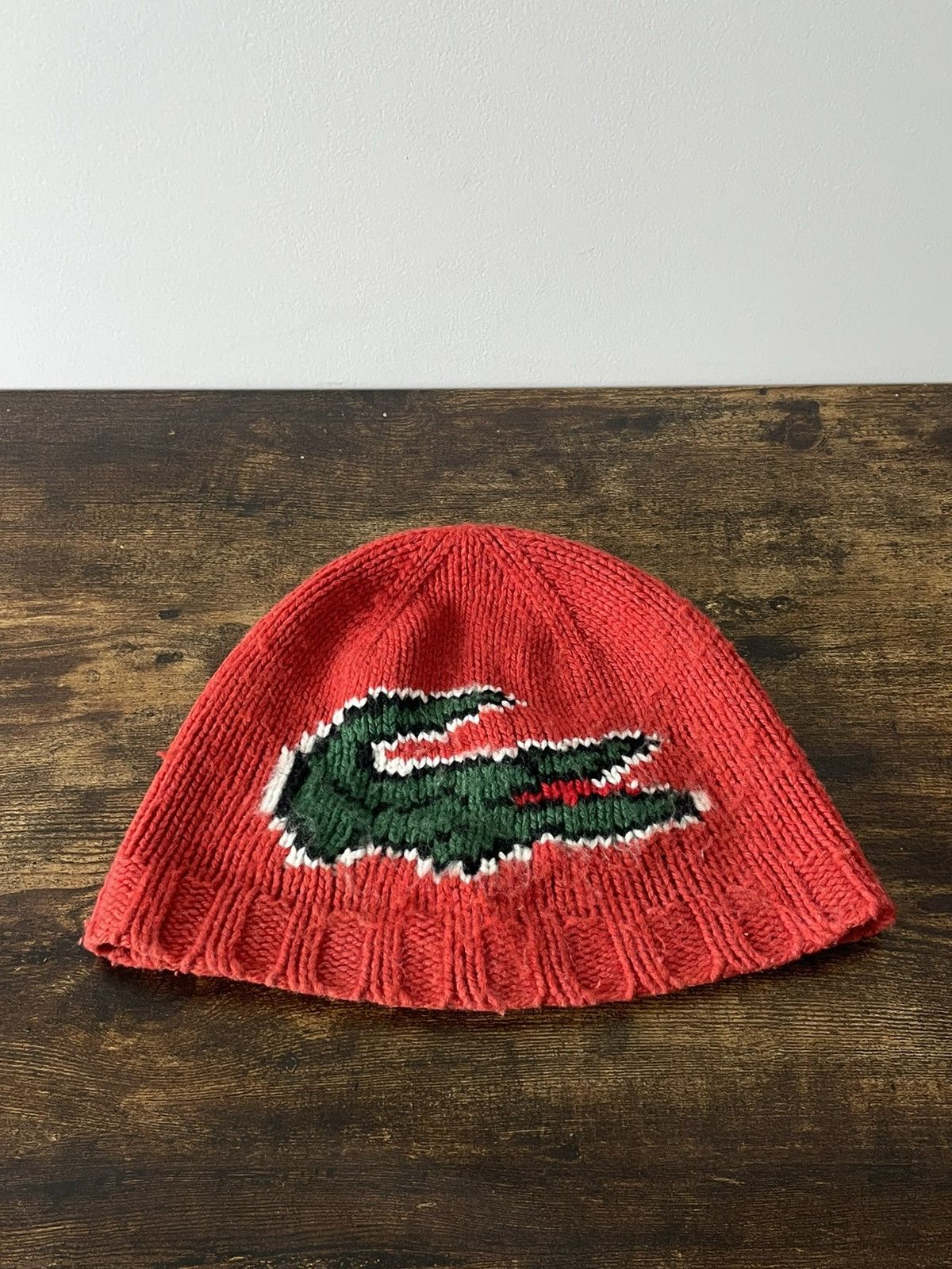 Lacoste Vintage 90’s Lacoste Big Logo Crocodile Y2K Wool Hat RARE Size ONE SIZE - 3 Thumbnail