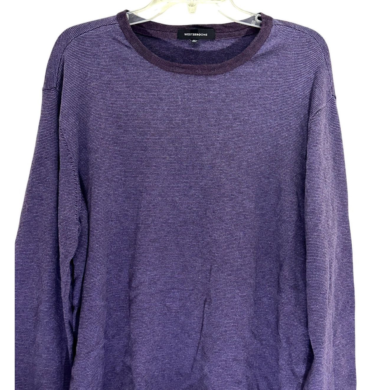 Other Westzeroone Men's Purple Long Sleeve Crew Neck Sweater XL Size US XL / EU 56 / 4 - 2 Thumbnail