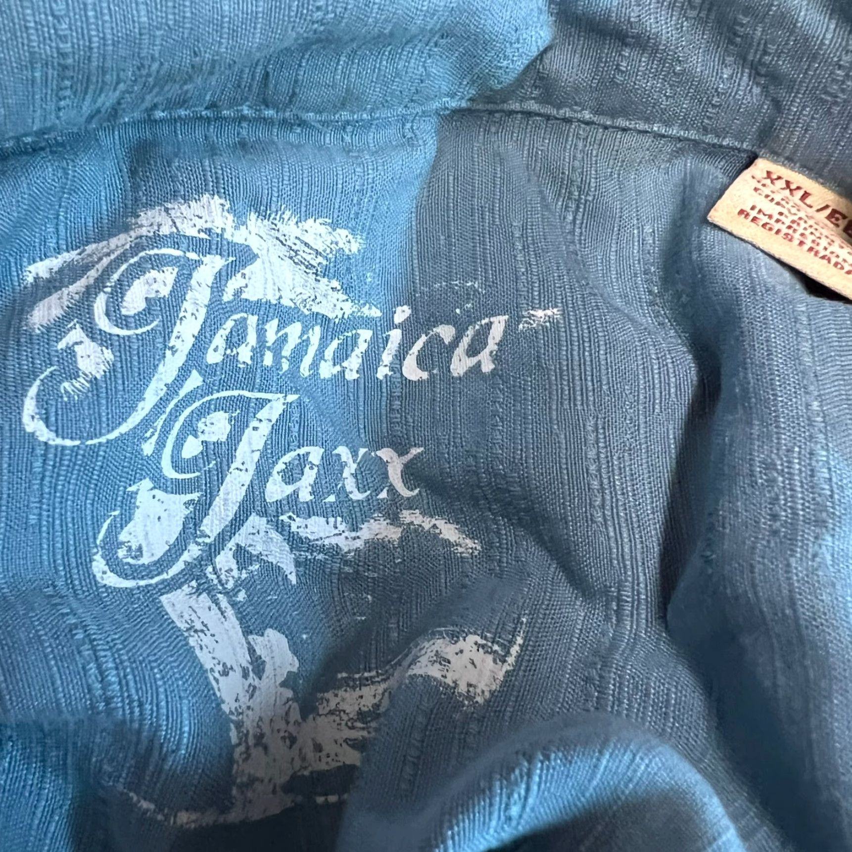 Vintage Jamaica Jaxx Button-Up Shirt Mens 2XL Silk Blue Floral Casual Shirt Size US XXL / EU 58 / 5 - 6 Thumbnail