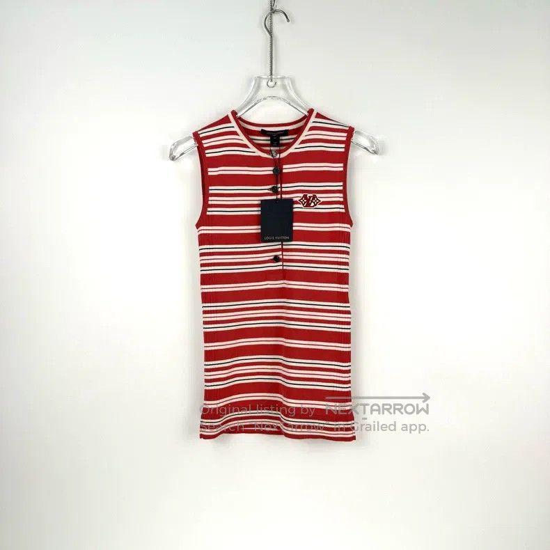 Louis Vuitton Louis Vuitton Red stripe badge logo mulberry silk vest Size XS / US 0-2 / IT 36-38 - 3 Thumbnail