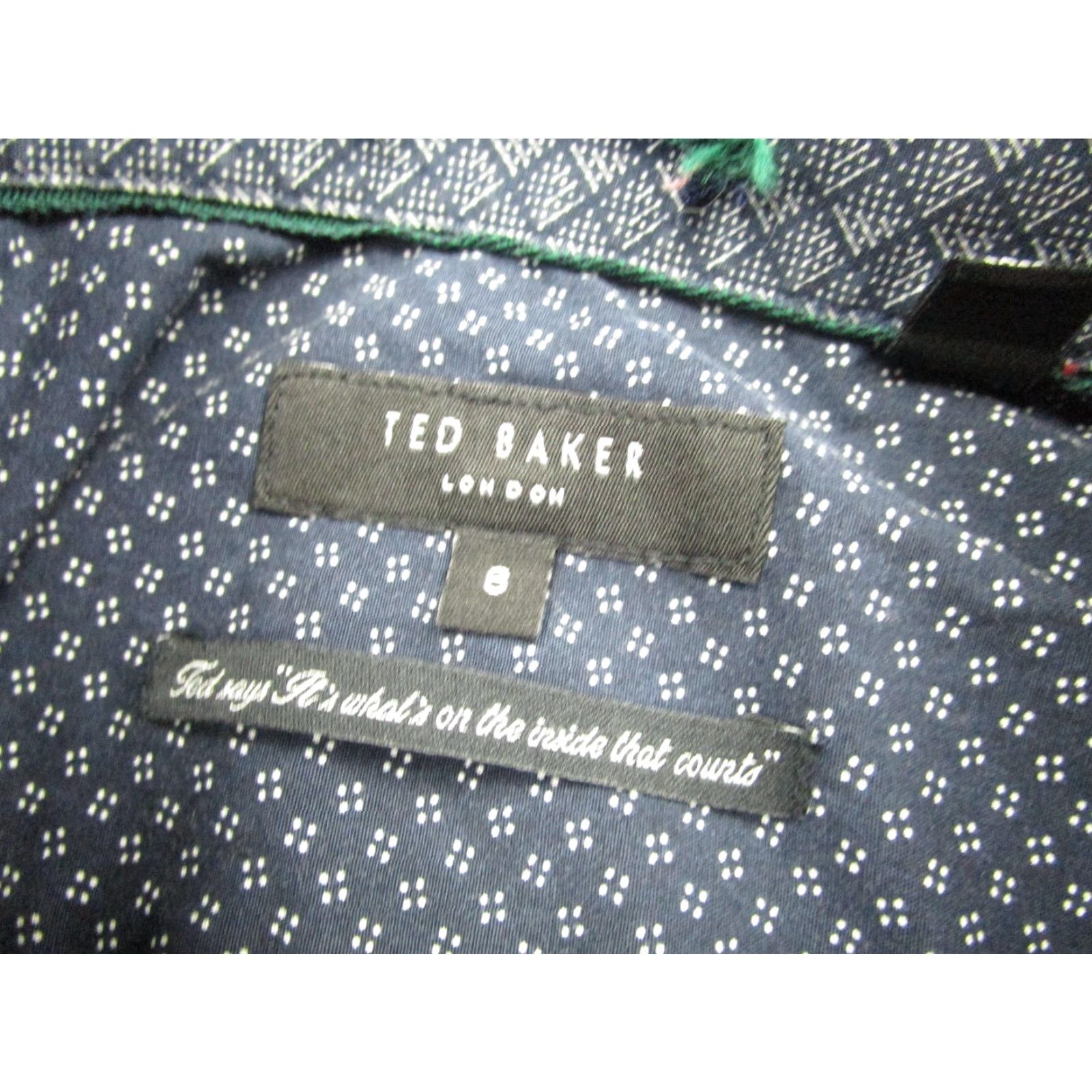 Ted Baker Ted Baker Shirt Mens Large Blue Floral Button Down Long Sleeve Cotton London Size US XL / EU 56 / 4 - 7 Thumbnail