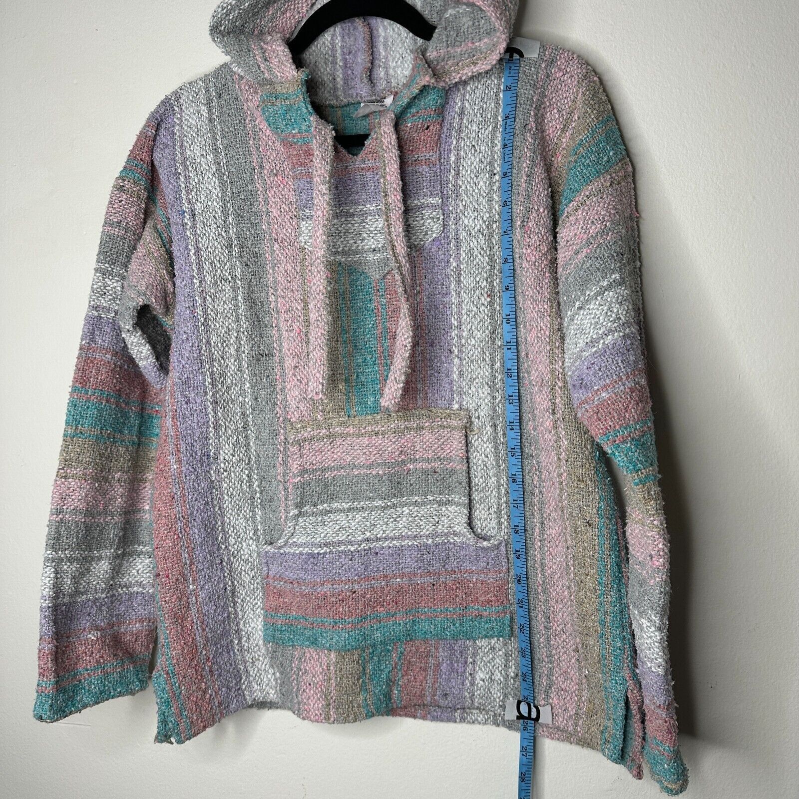 Other San Jose Pink Aqua Stripe Pullover Blanket Pocket Hoodie L Size L / US 10 / IT 46 - 5 Thumbnail
