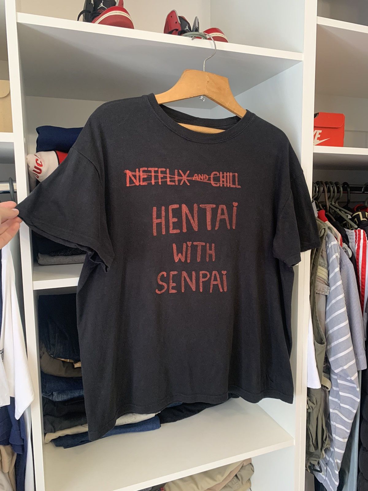 Other Netflix And Chill - Hentai With Senpai Woman’s T-shirt Size XL / US 12-14 / IT 48-50 - 16 Thumbnail