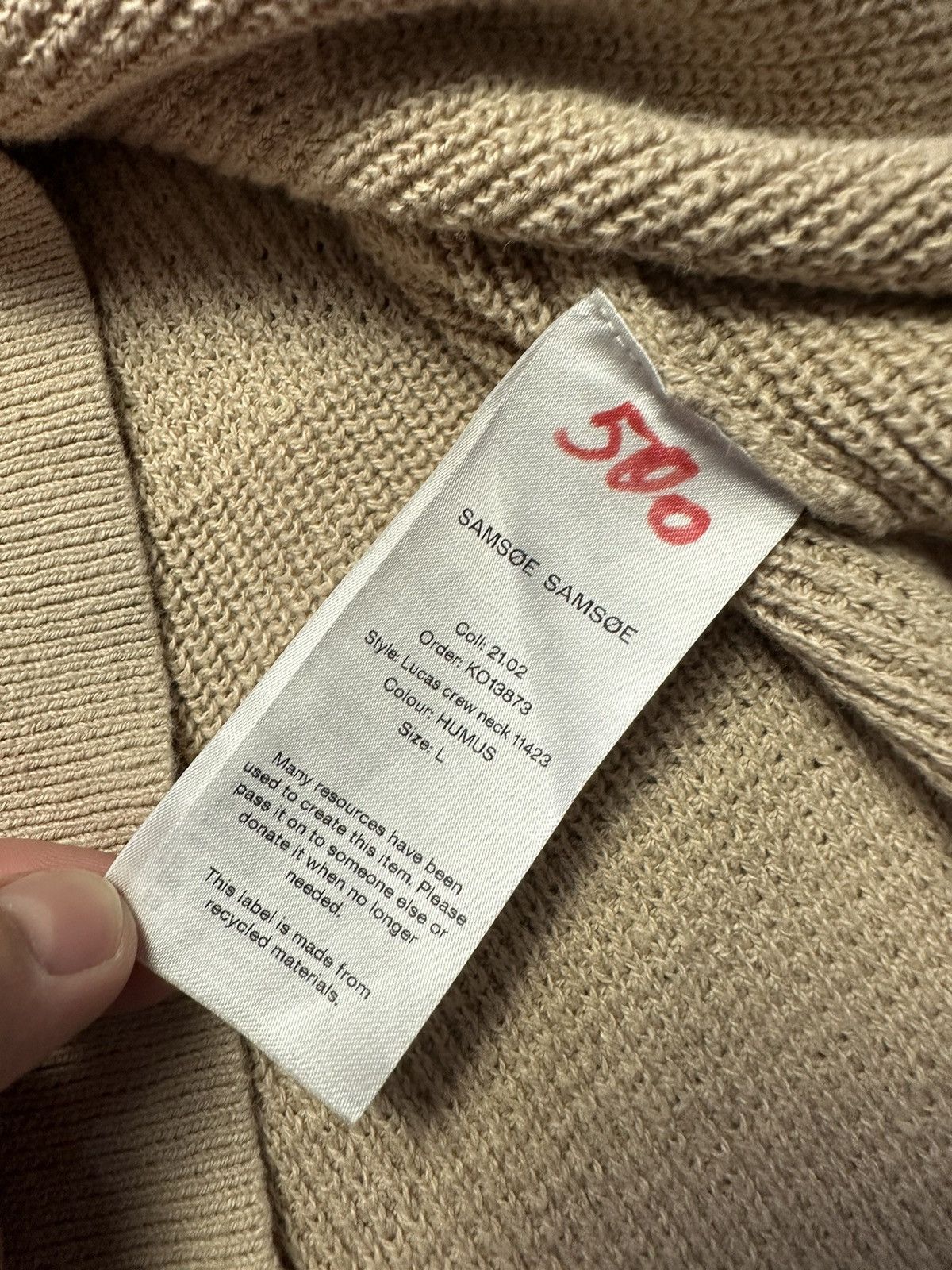 Samsoe Samsoe × Vintage Vintage Samoe & Samoe sweater size L beige striped Size US L / EU 52-54 / 3 - 4 Thumbnail