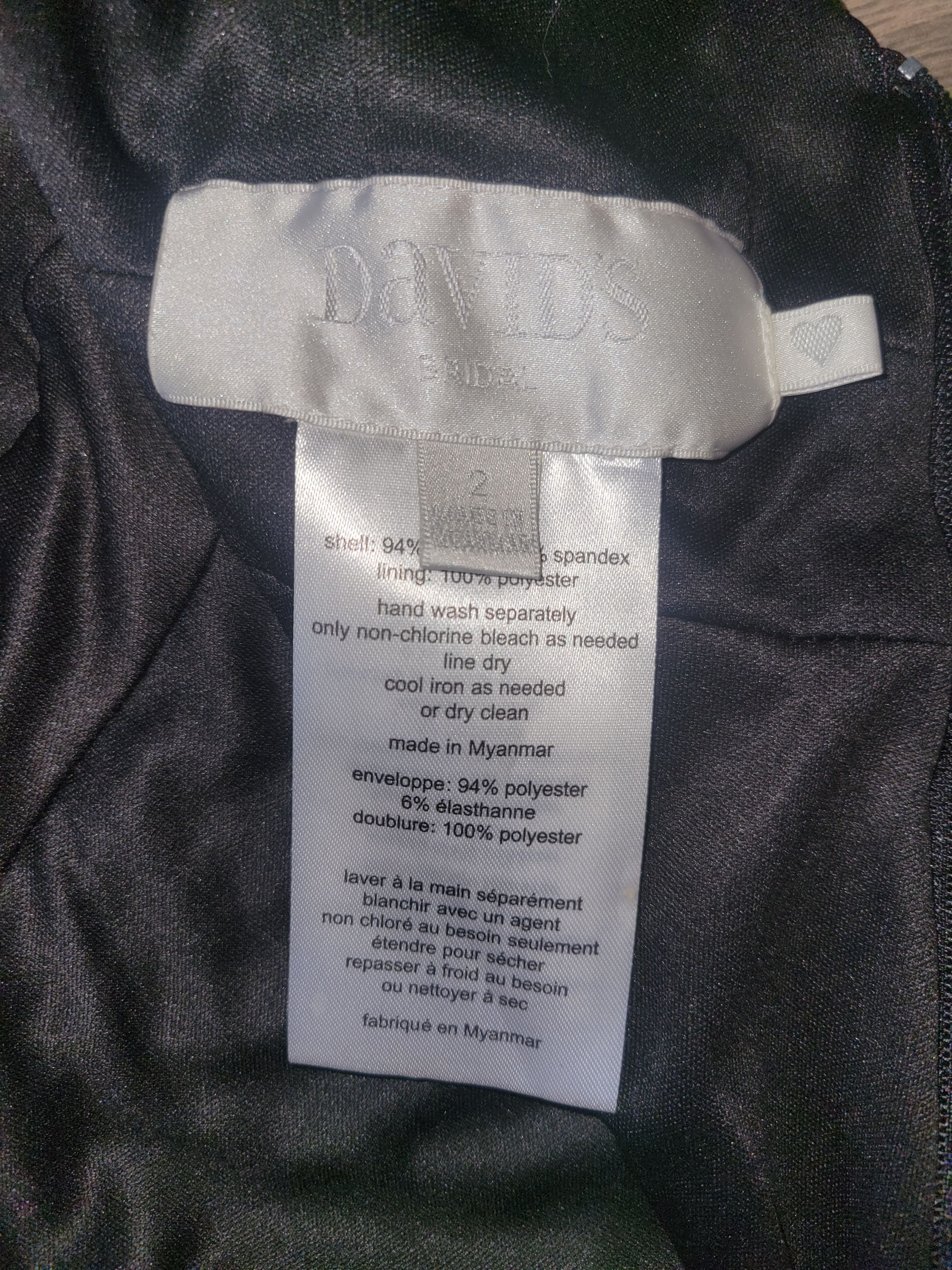 Other DAVIDS BRIDAL BLACK LONG PLEATED TANK FORMAL DRESS SIZE 2 Size XS / US 0-2 / IT 36-38 - 6 Thumbnail