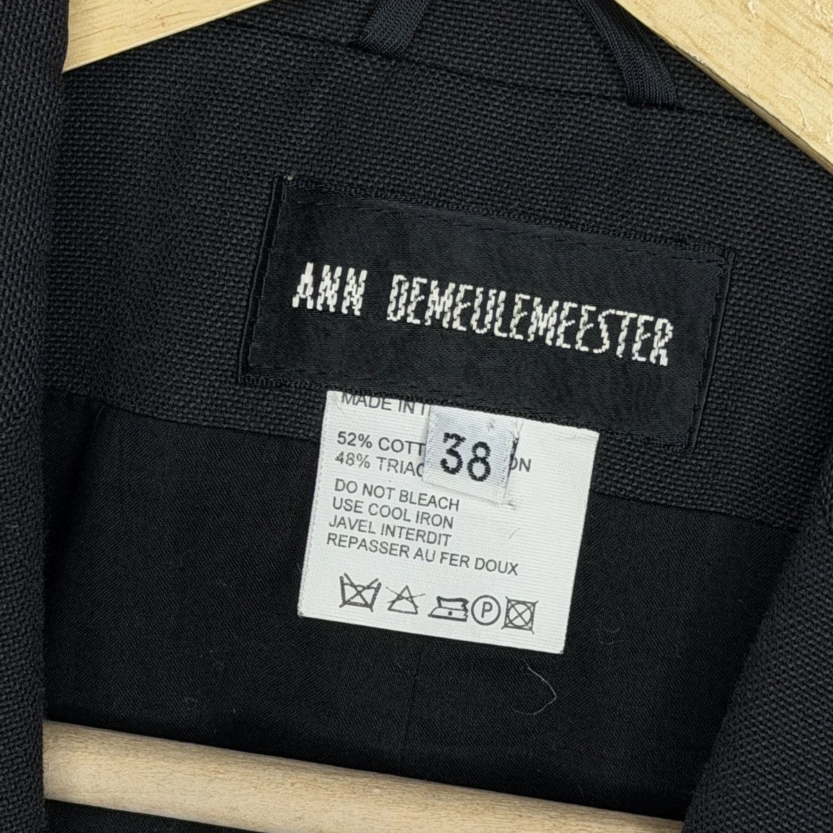 Ann Demeulemeester Ann Demeulemeester Women Blazer Black Wool Size S / US 4 / IT 40 - 5 Thumbnail