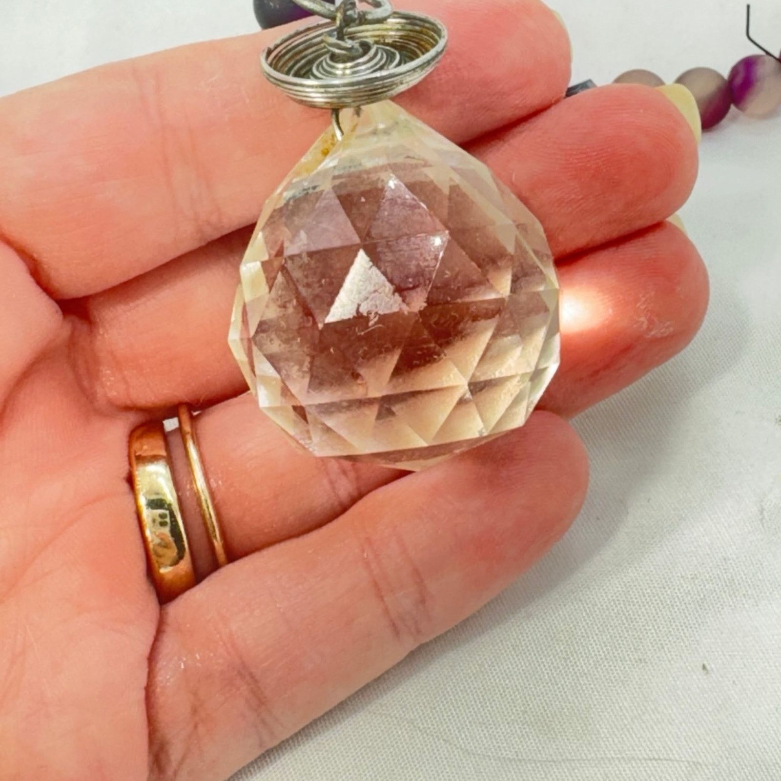 NBDN Nobrandedon VTG handmade glass bead and crystal ball necklace Size ONE SIZE - 4 Thumbnail